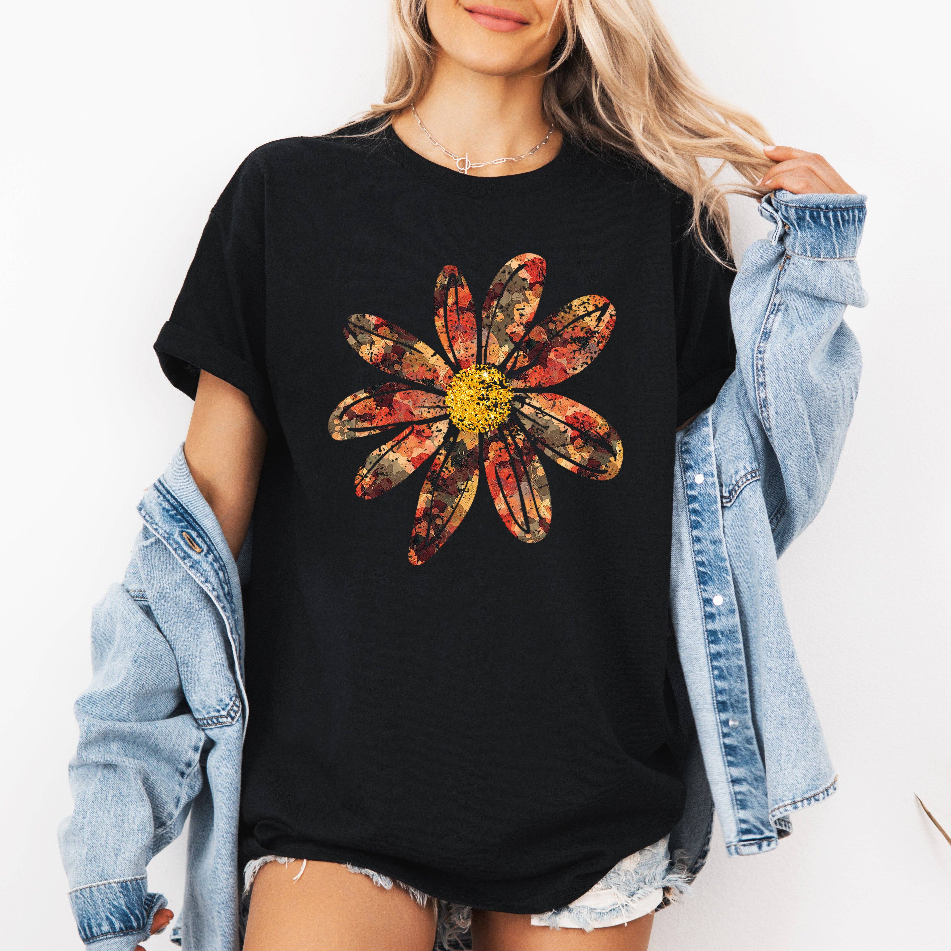 Autumn Flower, Beautiful Fall Floral, Tshirt Hoodie, Sweatshirt | PodTeesHub.com