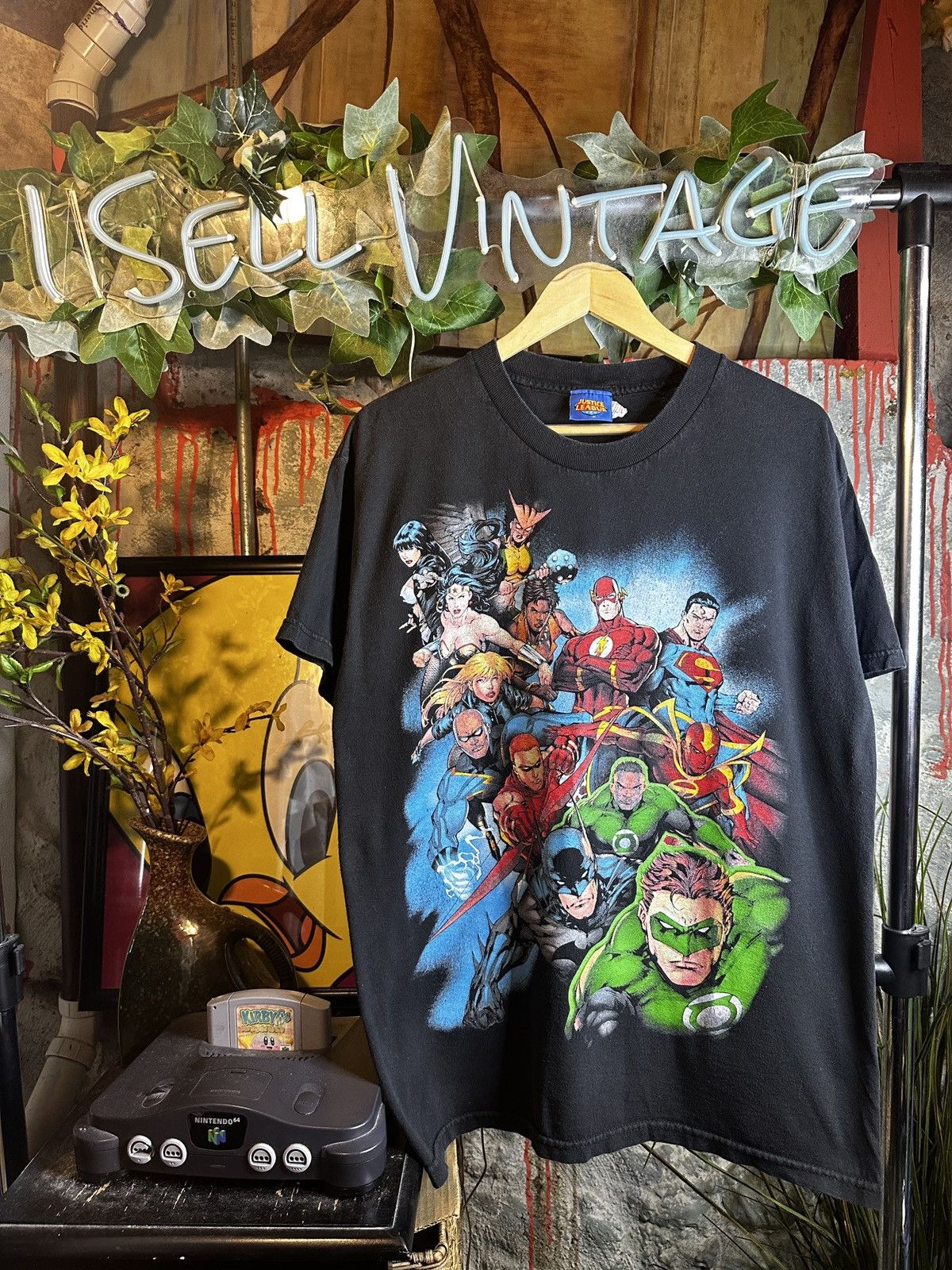 Vintage Justice League Cartoon Promo All Over Print Tshirt Hoodie, Sweatshirt | PodTeesHub.com
