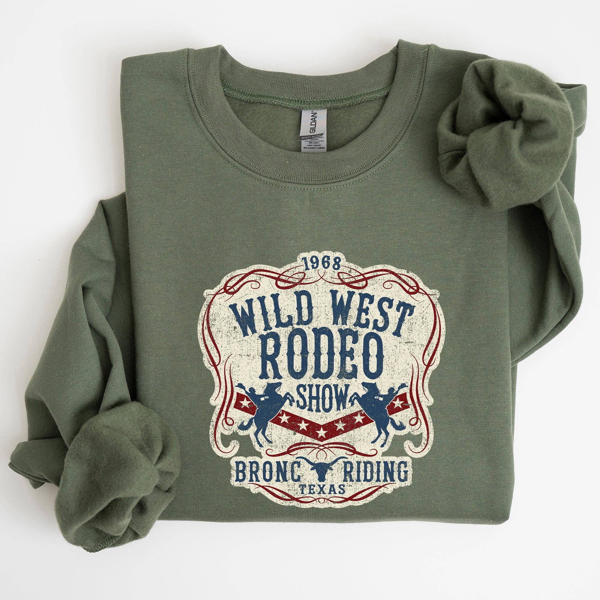 Wild West Rodeo Show Bronco Riding Cowboy Cowgirl Sweatshirt T-Shirts, Hoodie | PodTeesHub.com
