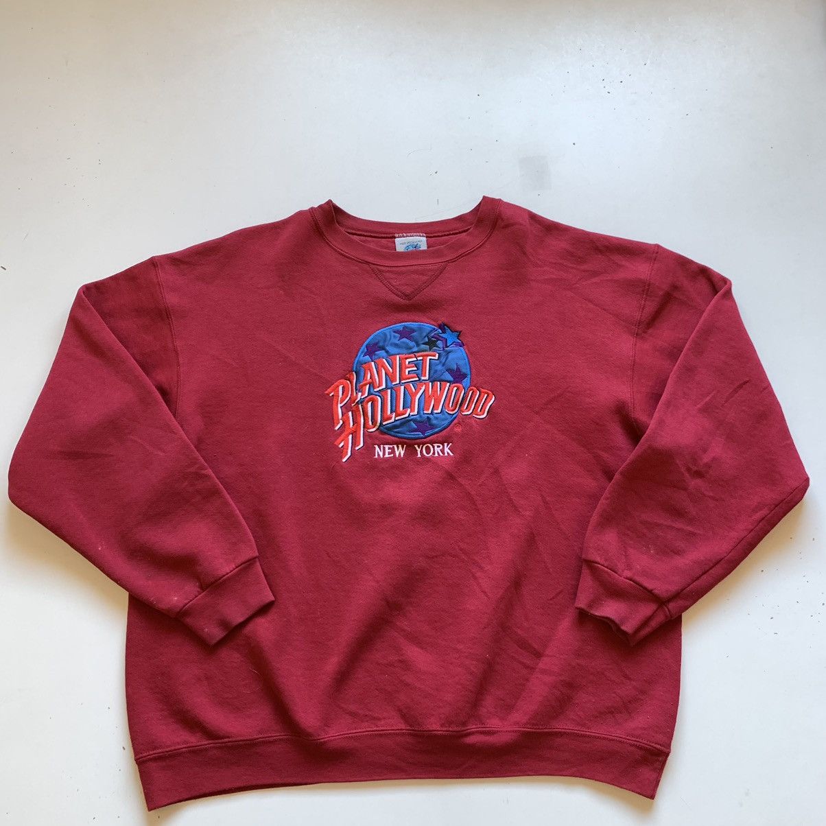 Vintage 1990s Planet Hollywood Embroidered Graphic Crewneck T-Shirts, Hoodie, Sweatshirt | PodTeesHub.com