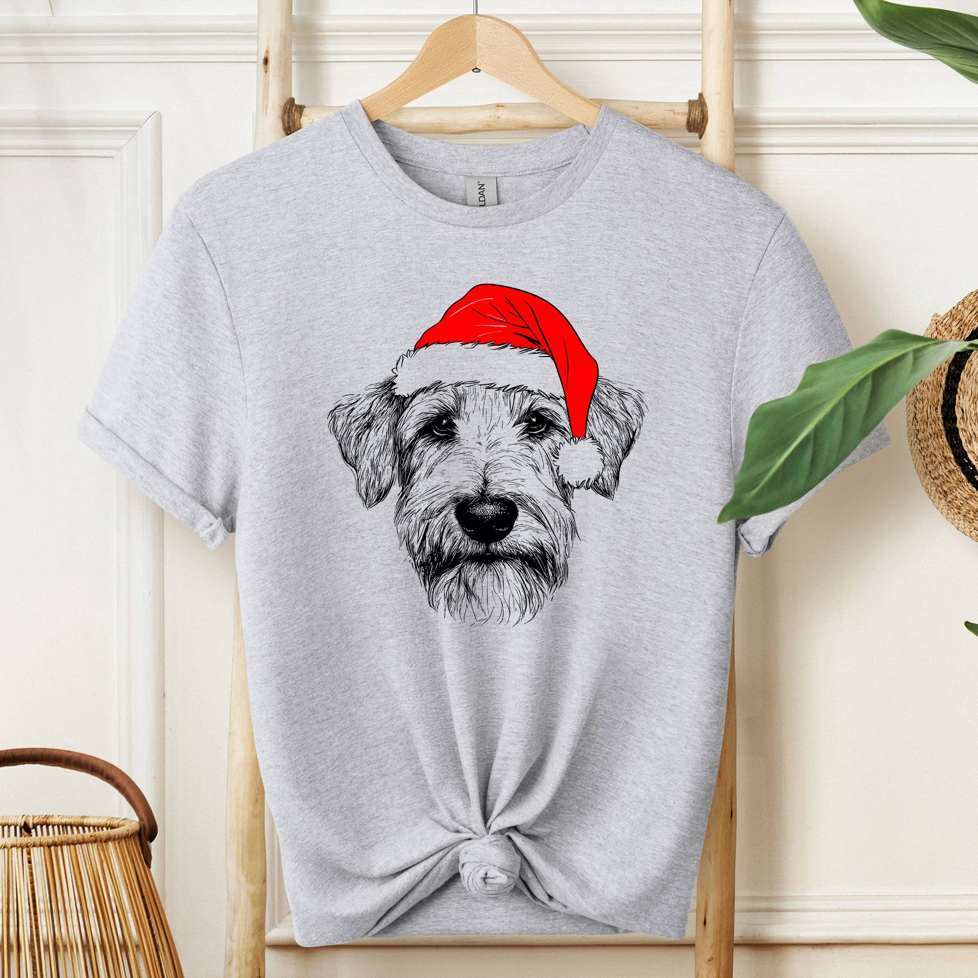 Wheaten Terrier, Santa, Dog, Christmas Dog Lover Pet T-Shirt Hoodie, Sweatshirt | PodTeesHub.com