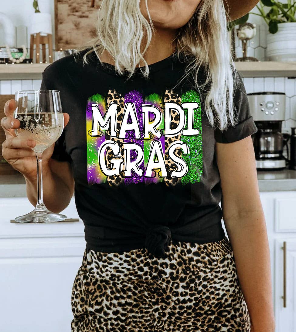 Mardi Gras Leopard Print - Mardi Gras Fun Cute Nola T-Shirt Hoodie, Sweatshirt | PodTeesHub.com