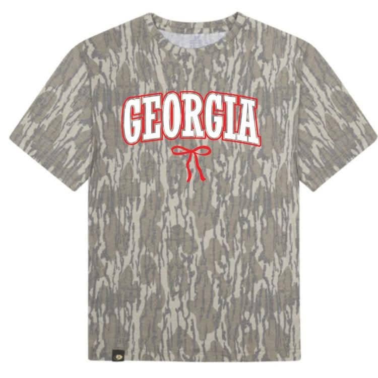 Custom Camo State Bow Graphic Tee Hoodie, Sweatshirt | PodTeesHub.com