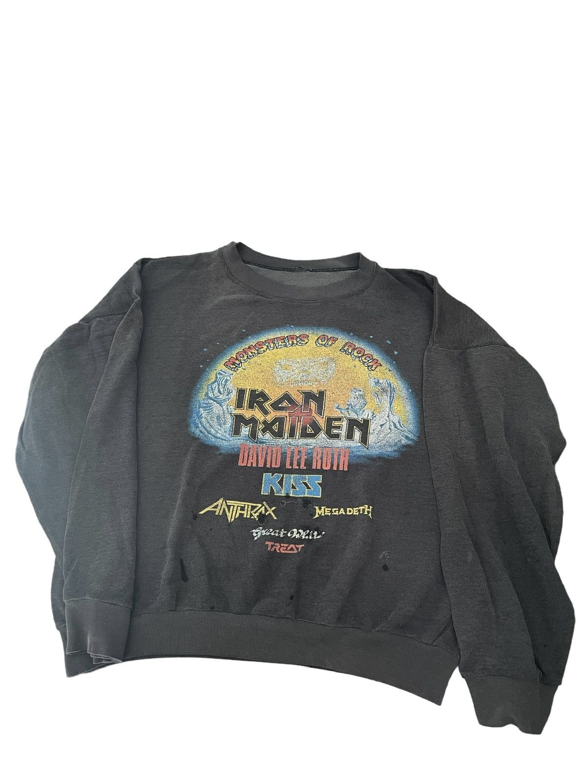 Iron Maiden X Vintage 1988 Iron Maiden Sweatshirt Heavy Metal Hard Rock T-Shirts, Hoodie | PodTeesHub.com