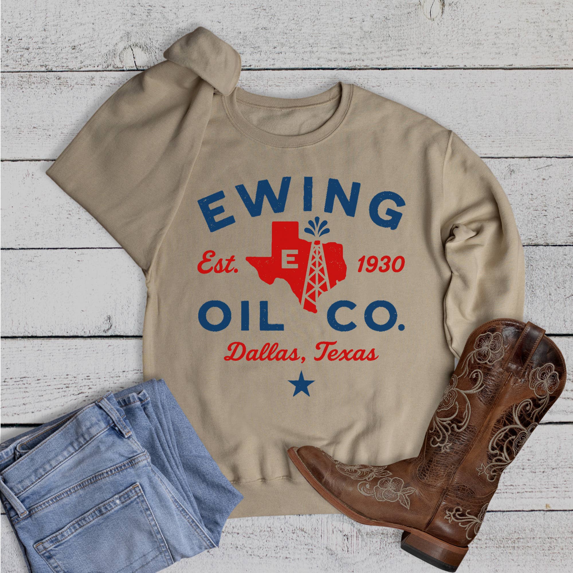 Vintage Texas Oil Sweatshirt T-Shirts, Hoodie | PodTeesHub.com