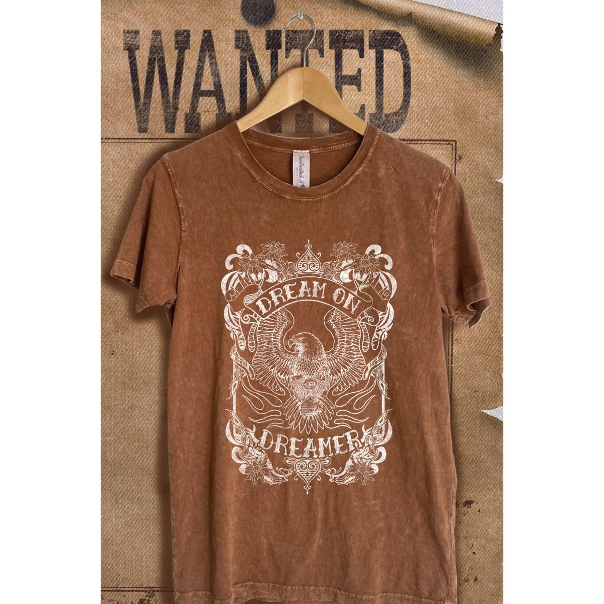 Dream On Dreamer Mineral Wash Vintage  Graphic  Tee Hoodie, Sweatshirt | PodTeesHub.com