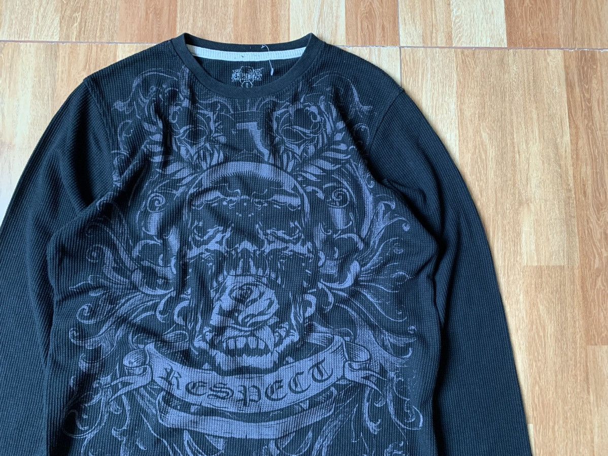 Ed Hardy Mma Elite Respect Thermal Longsleeve Y2k Affliction Style T-Shirts, Hoodie, Sweatshirt | PodTeesHub.com