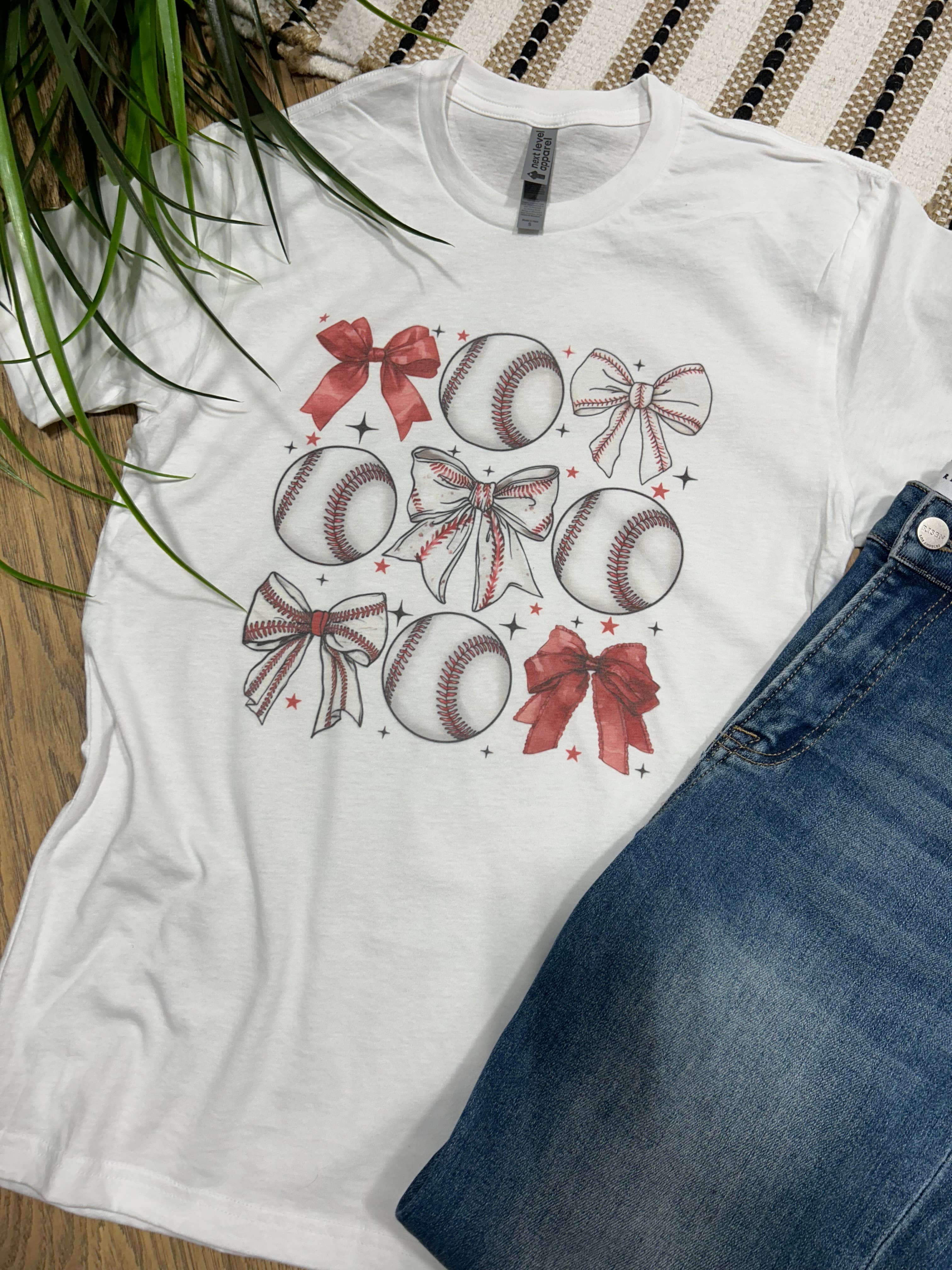 Baseball Bows Graphic Tee Hoodie, Sweatshirt | PodTeesHub.com
