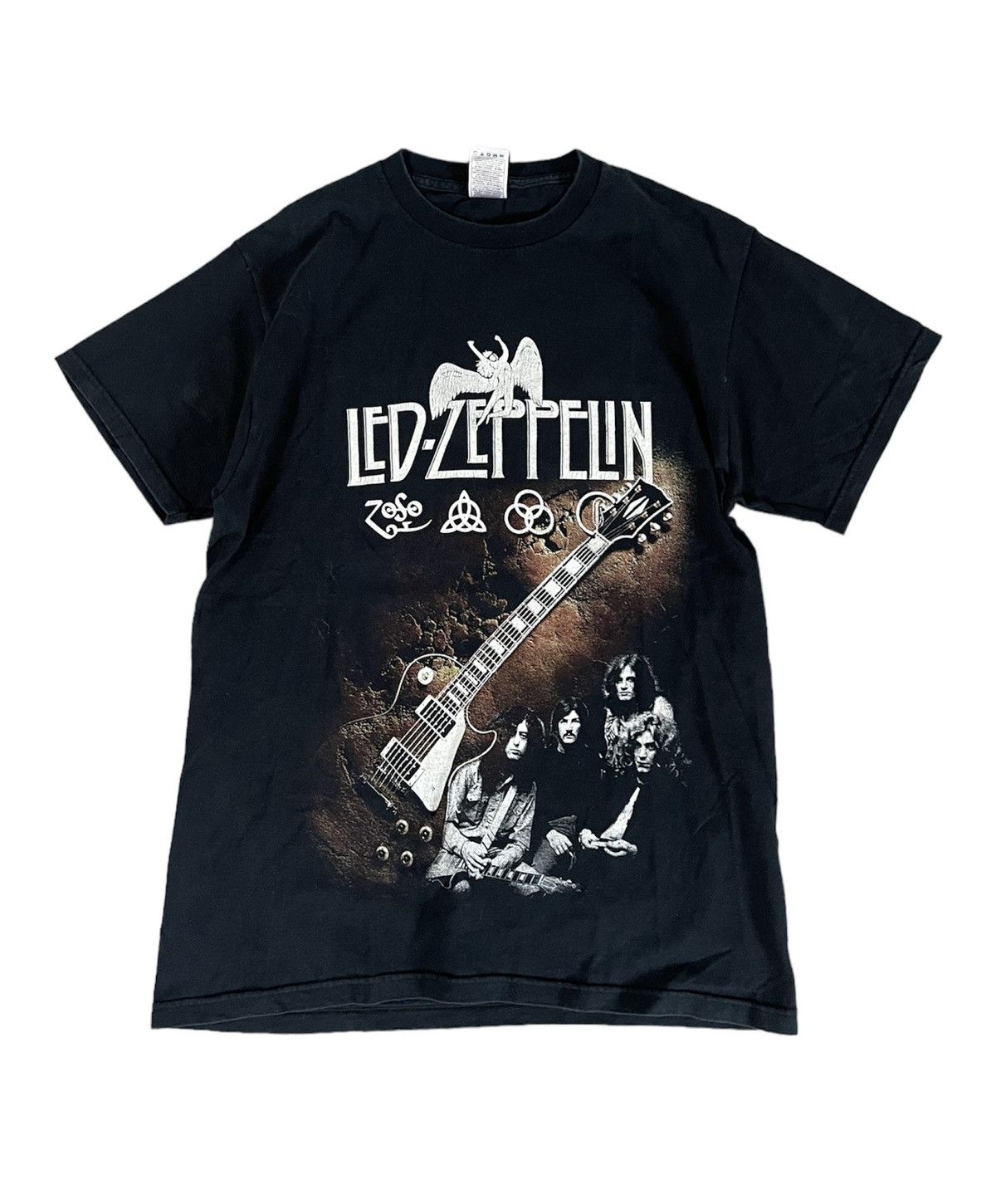 Vintage Y2k 00 S Led Zeppelin Print Vintage Black T Shirt Tee Hoodie, Sweatshirt | PodTeesHub.com