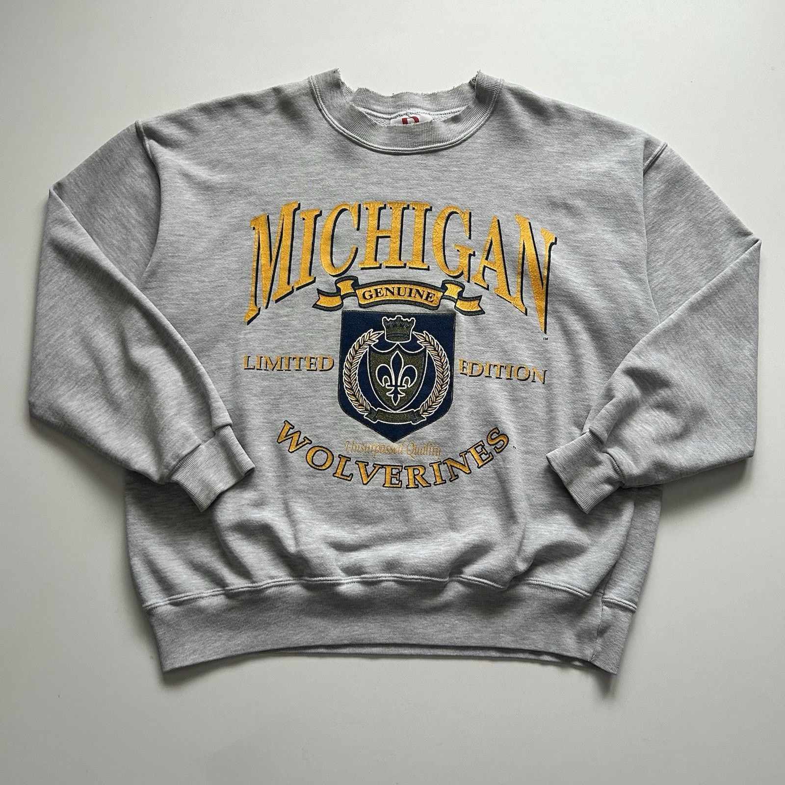 Vintage Michigan Wolverines Crewneck Large 90s Ncaa Usa Rare T-Shirts, Hoodie, Sweatshirt | PodTeesHub.com