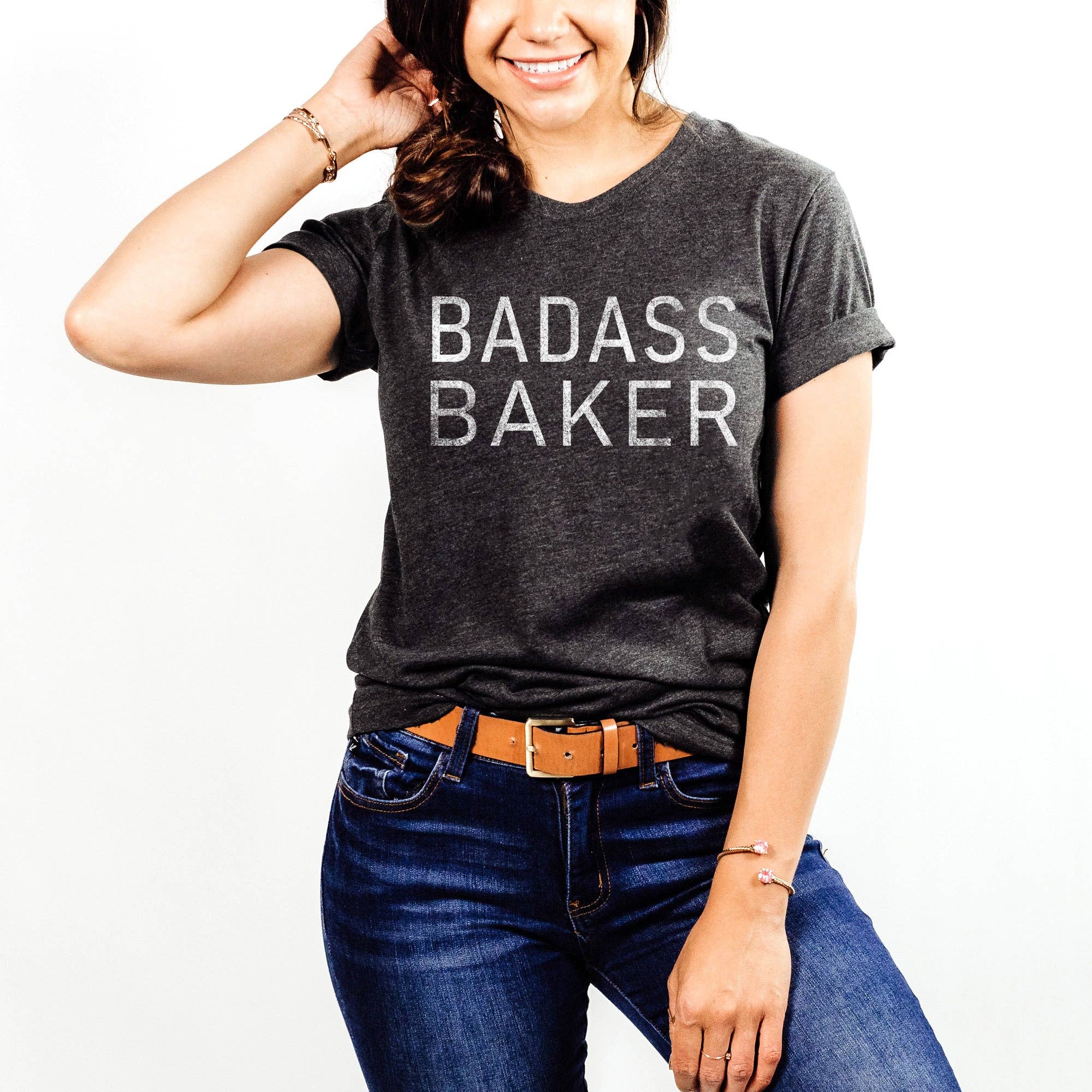 Badass Baker Lightweight Baking T-Shirt Hoodie, Sweatshirt | PodTeesHub.com