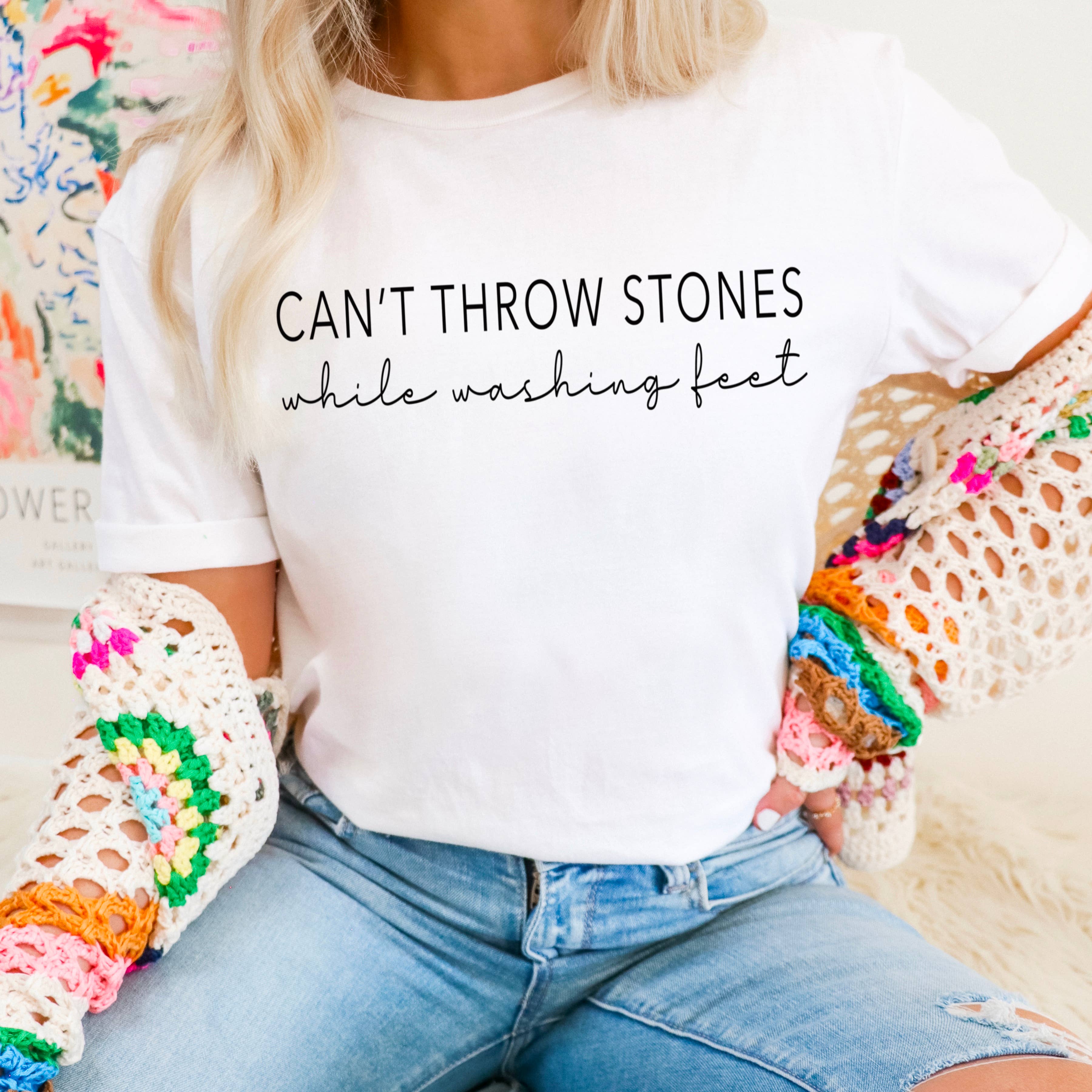 Can't Throw Stones Christian Gildan Graphic Tee Hoodie, Sweatshirt | PodTeesHub.com