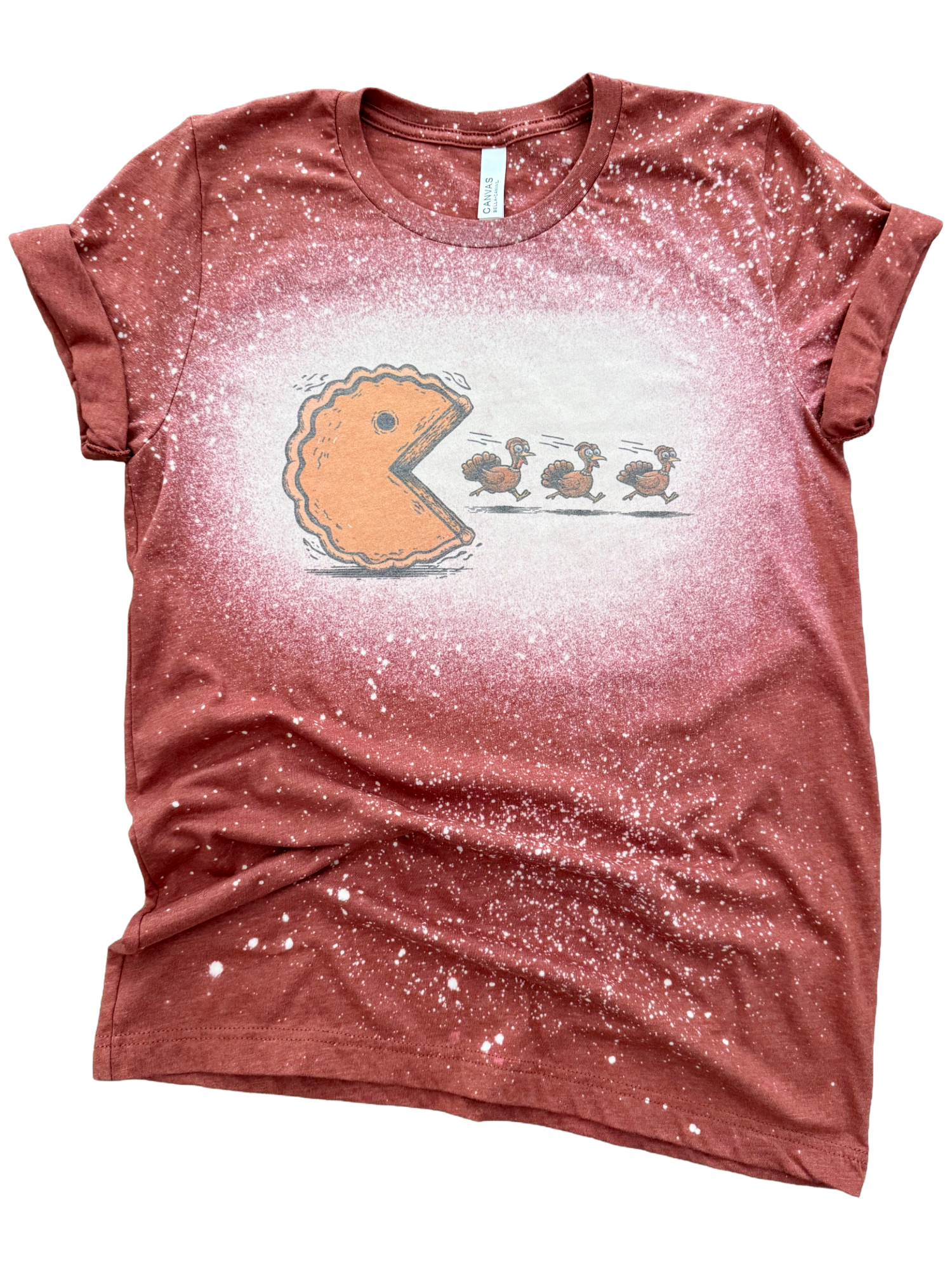 Turkey Trot Gobble – Gamer Throwback Thanksgiving Bleached Tee Hoodie, Sweatshirt | PodTeesHub.com