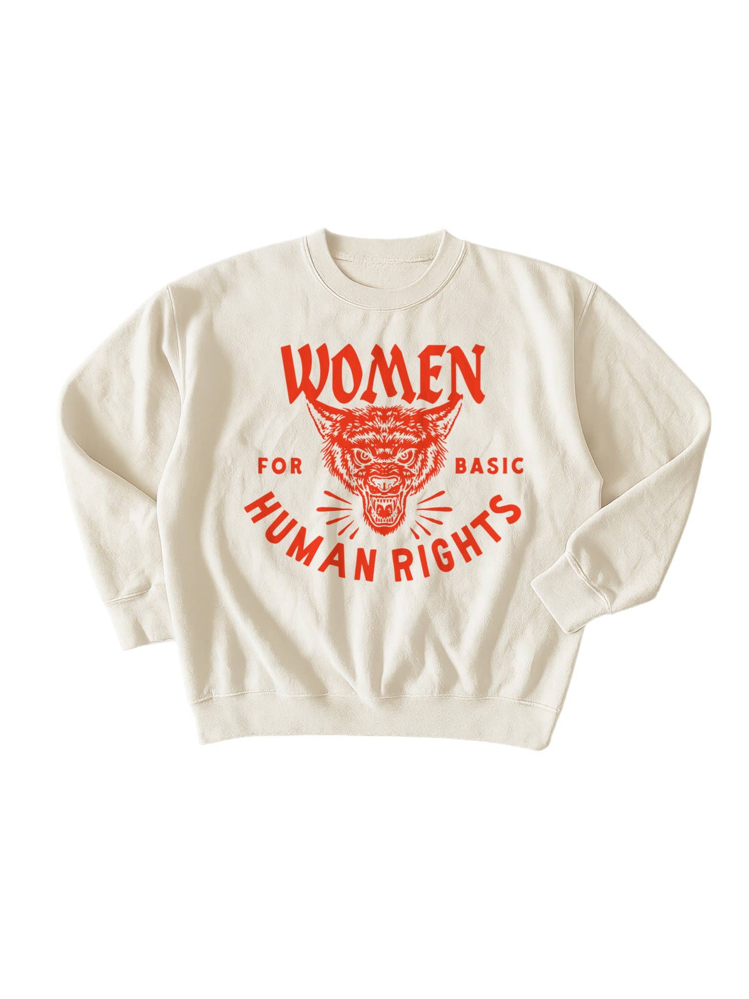 Women For Basic Human Rights Graphic Sweatshirt - Ivory T-Shirts, Hoodie | PodTeesHub.com