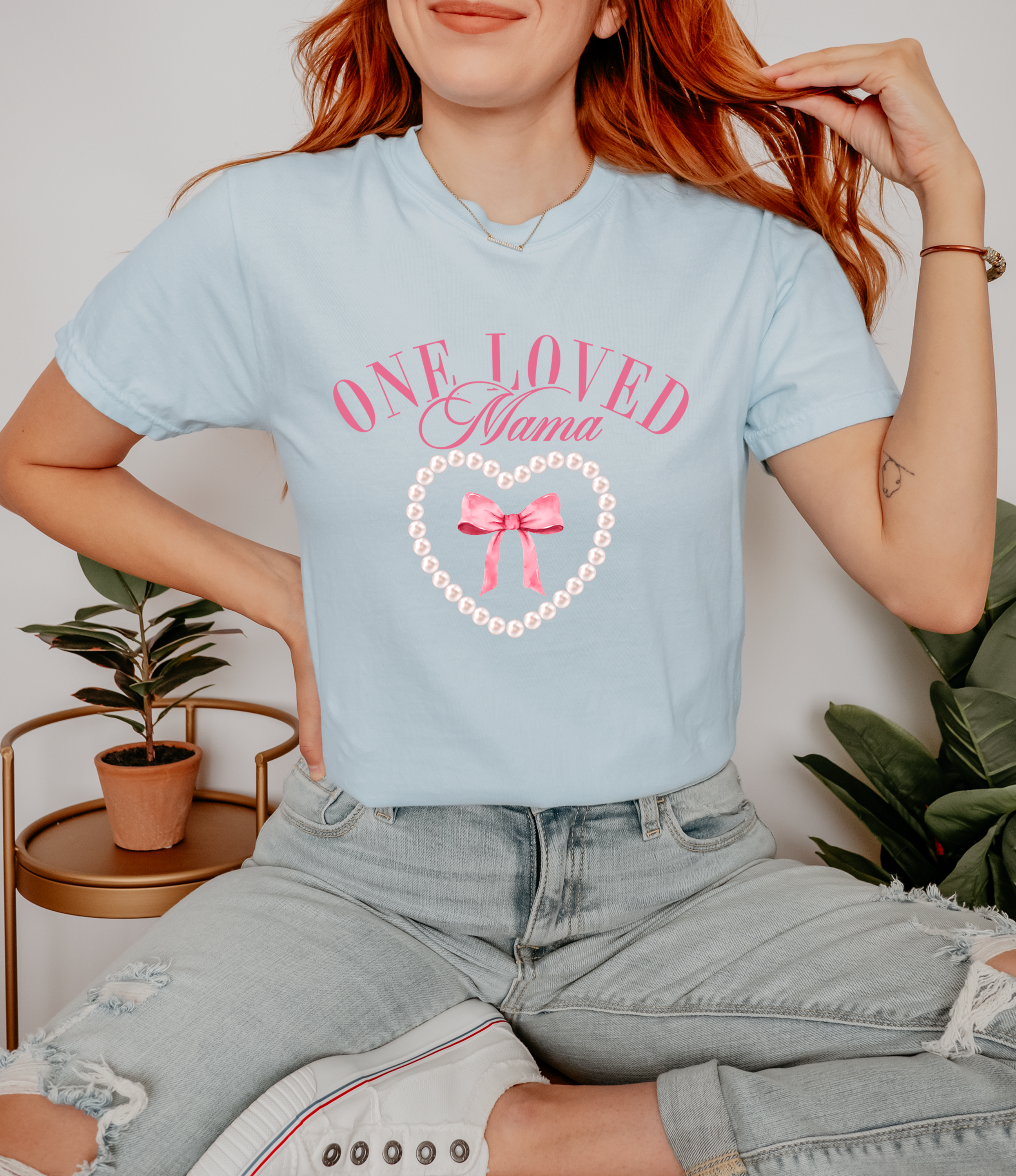 Mama Shirt, Pearls, Bows, Coquette, Trendy, Gift For Mom Hoodie, Sweatshirt | PodTeesHub.com