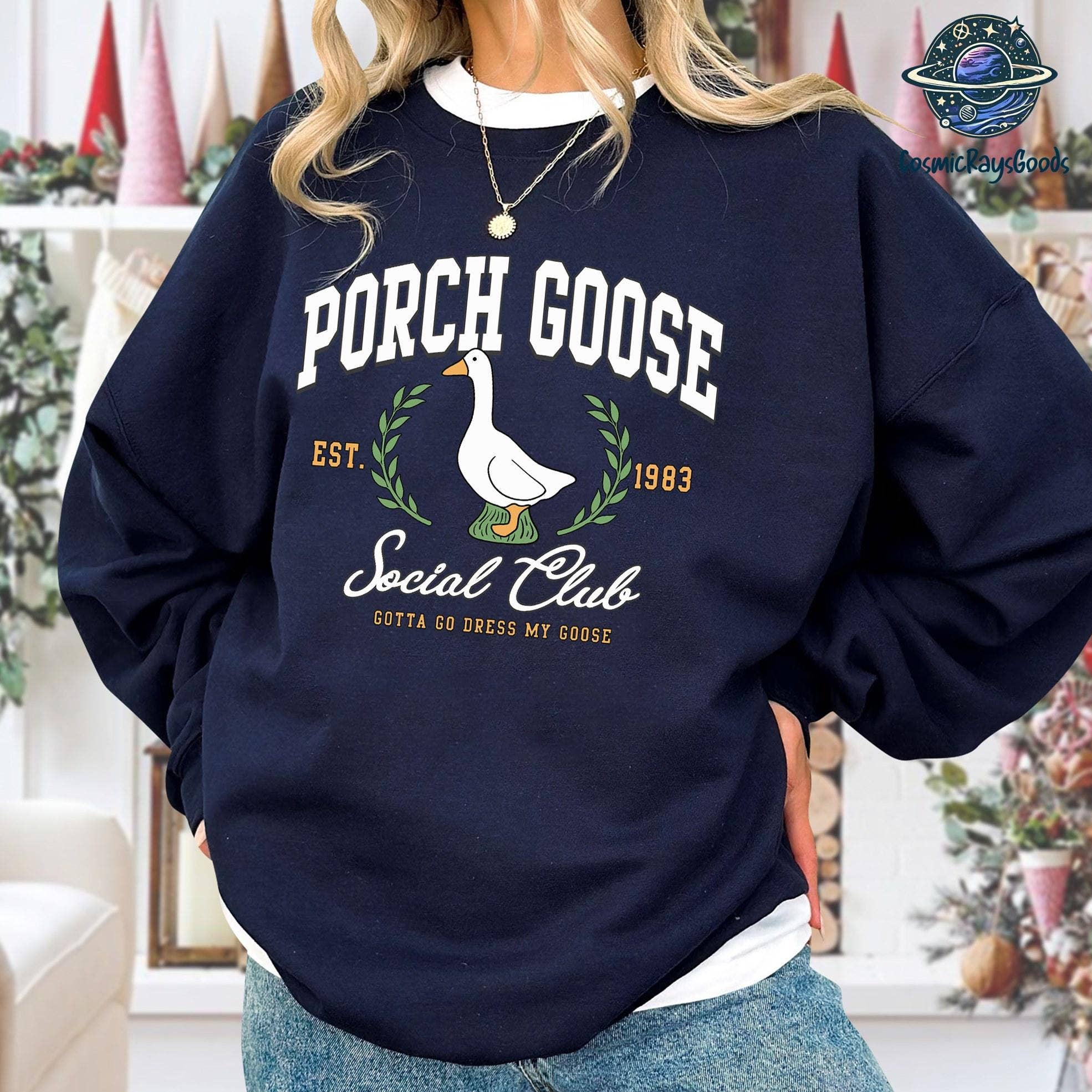 Quirky Goose Social Club Tee, Funny Goose Lover Gift Hoodie, Sweatshirt | PodTeesHub.com