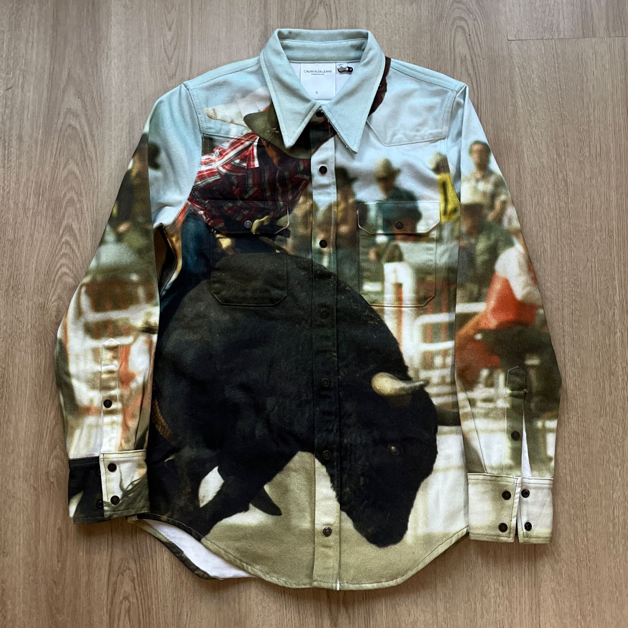 Raf Simons Calvin Klein Raf Simons Western Print Shirt Size S T-Shirts, Hoodie, Sweatshirt
