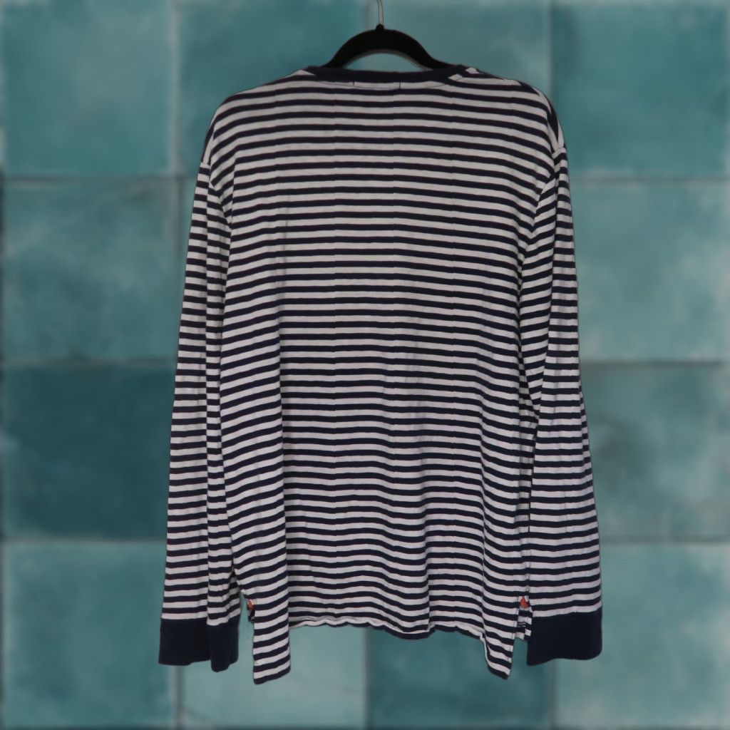 Ralph Lauren Polo Ralph Lauren Long Sleeve Tee Navy Naval Stripe Custom T Shirt Crew Neck Xxl M Hoodie, Sweatshirt