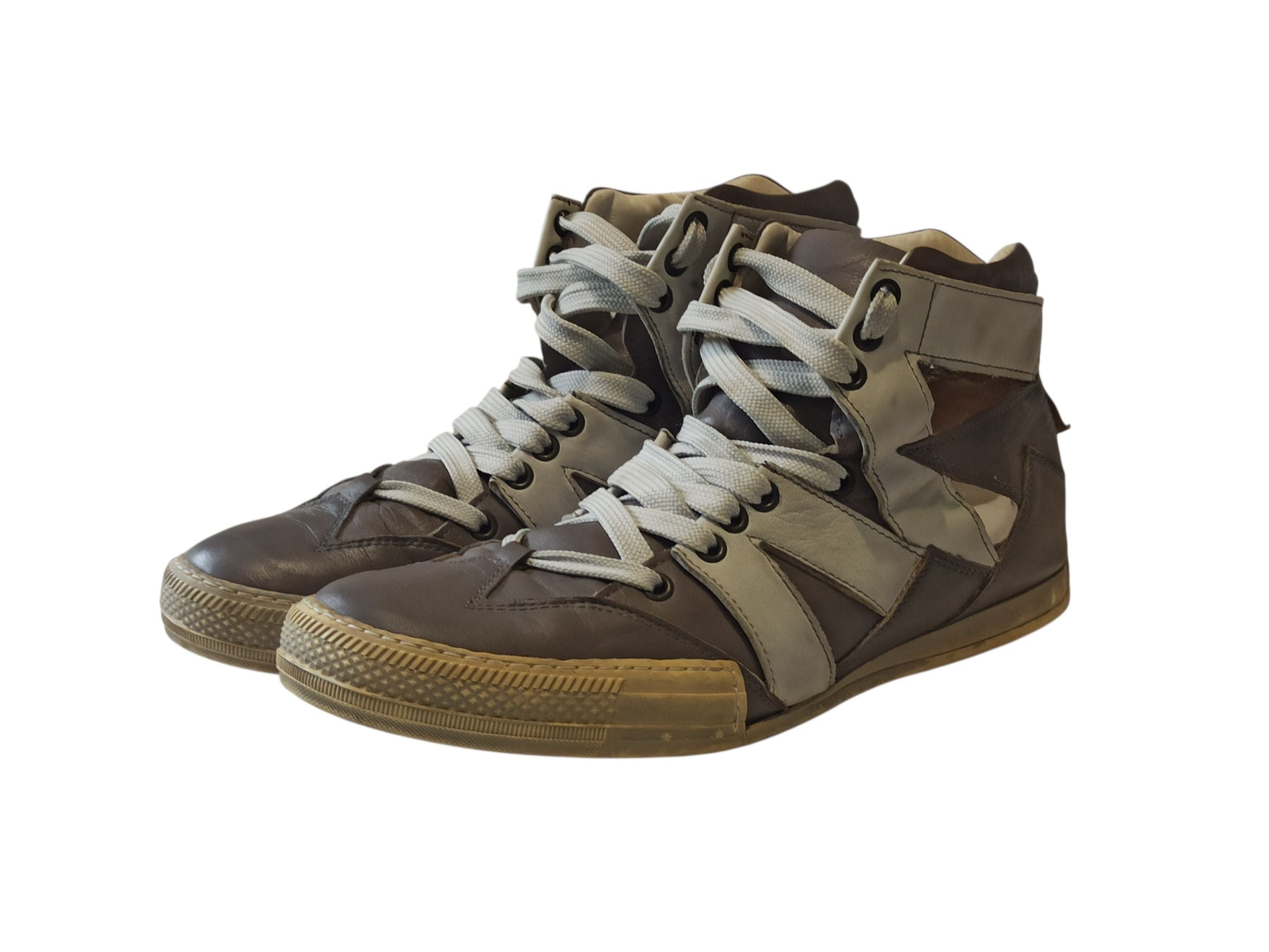 Francois Girbaud Marithe Francois Girbaud Archive Panelled Leather High Tops T-Shirts, Hoodie, Sweatshirt