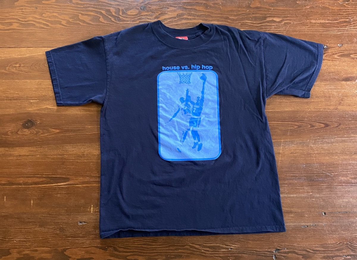 Vintage 90 S Nervous Records House Vs Hip Hop Basketball Tee Hoodie, Sweatshirt | PodTeesHub.com