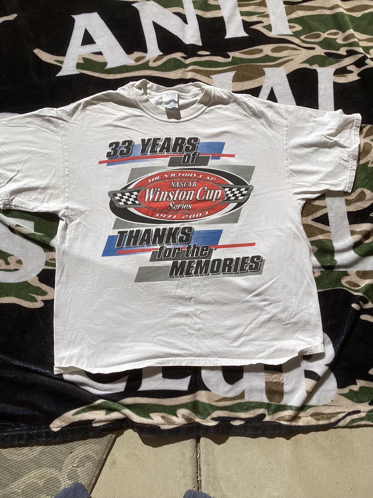 Nascar Vtg 2003 33 Years Of Nascar Winston Cup Thx For Memories Tee Hoodie, Sweatshirt | PodTeesHub.com
