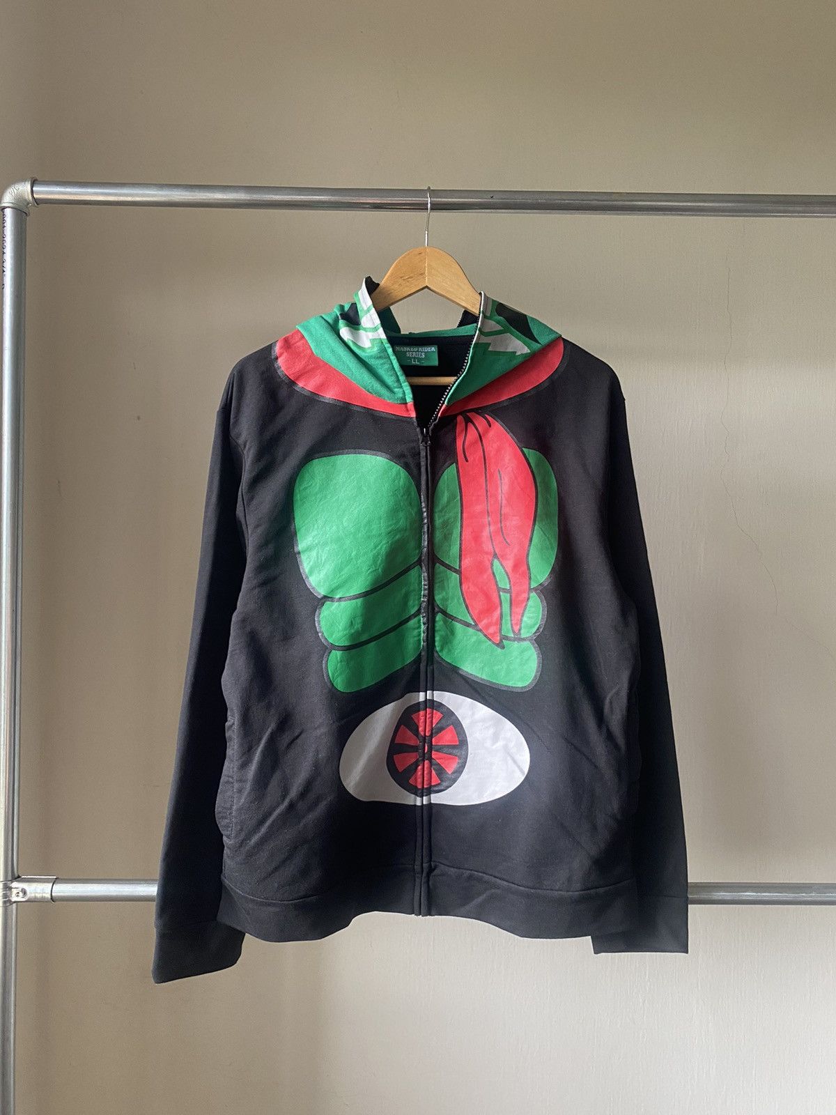 Japanese Brand Bandai Masked Rider Full Zip Cosplay 90s Anime T-Shirts, Hoodie, Sweatshirt