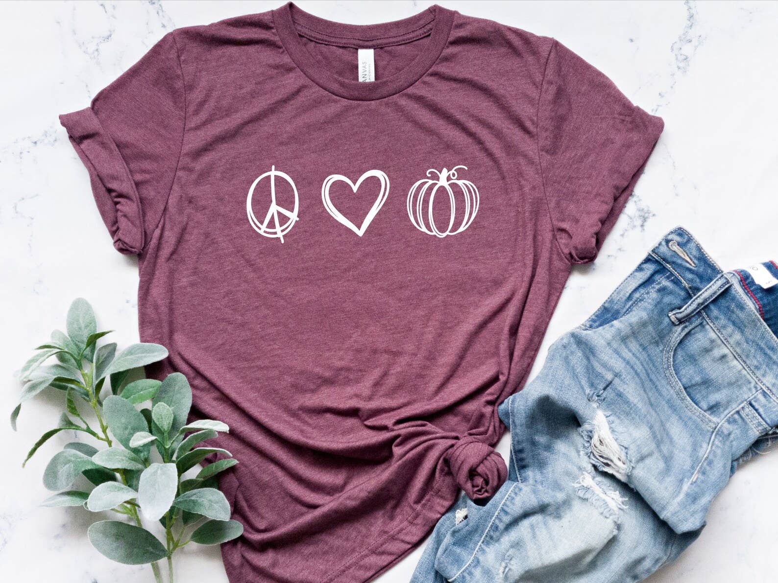 Peace Love Pumpkin T-Shirt Hoodie, Sweatshirt | PodTeesHub.com