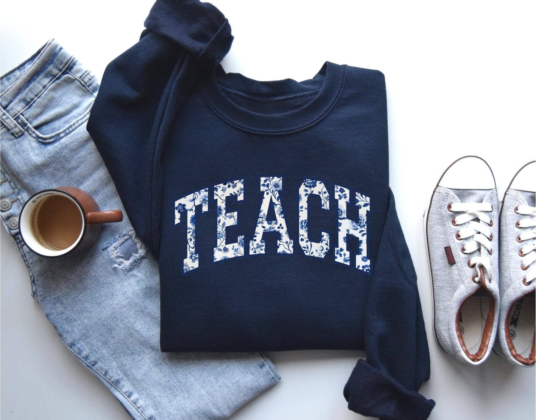 Teacher Appreciation Gift Floral Sweatshirt T-Shirts, Hoodie | PodTeesHub.com