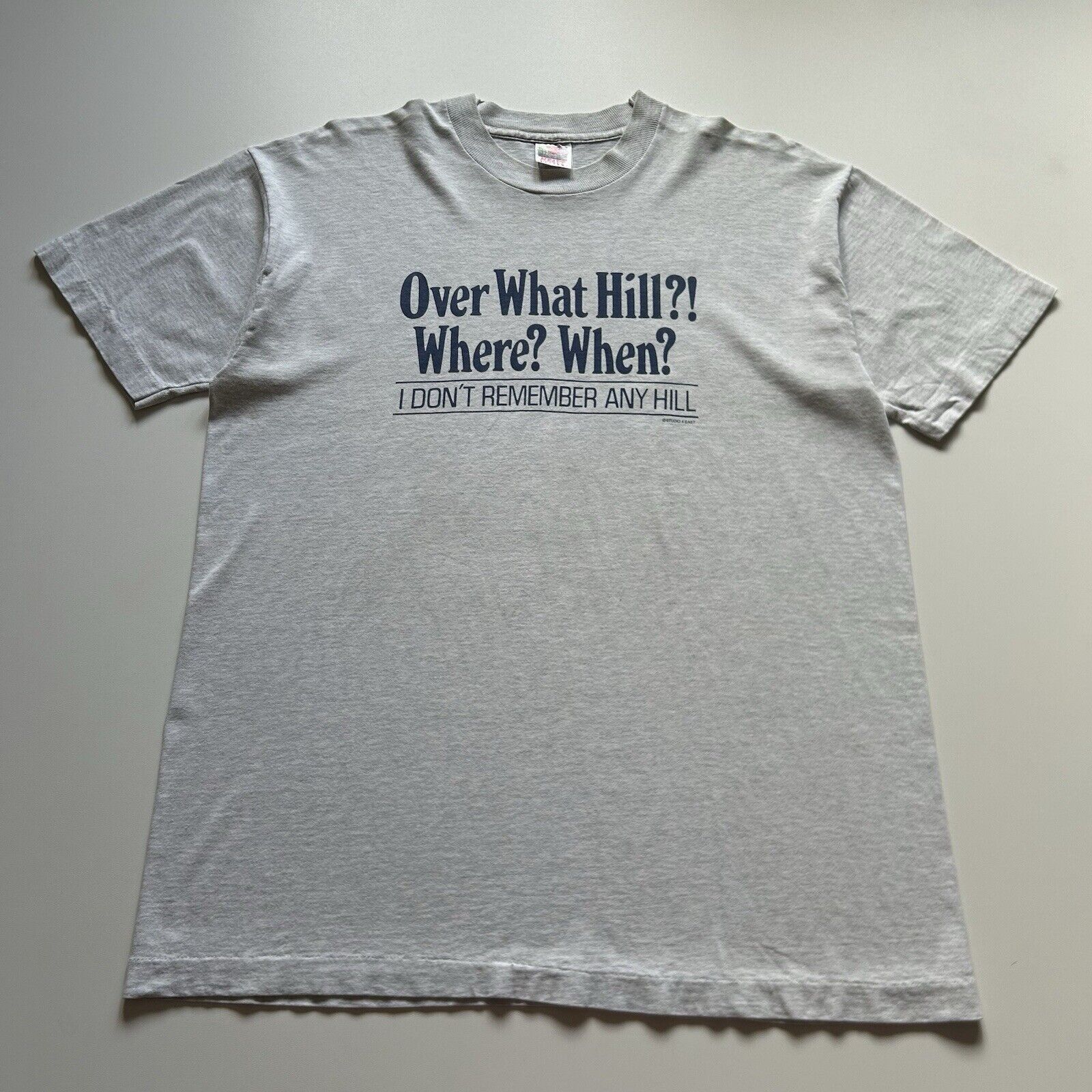 Vintage 90s Over What Hill Where When Funny T Shirt Xl Hoodie, Sweatshirt | PodTeesHub.com