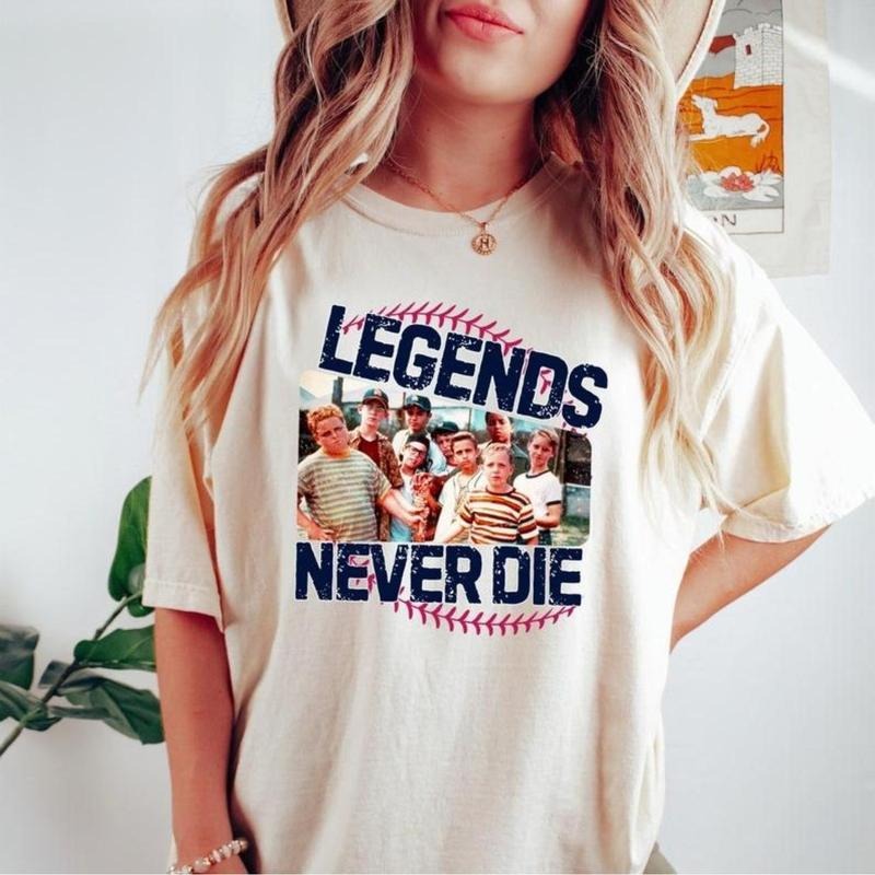 1990s Sandlot Legends Live On In Retro Baseball Tees For Women And Team Crew Shirts Hoodie, Sweatshirt | PodTeesHub.com