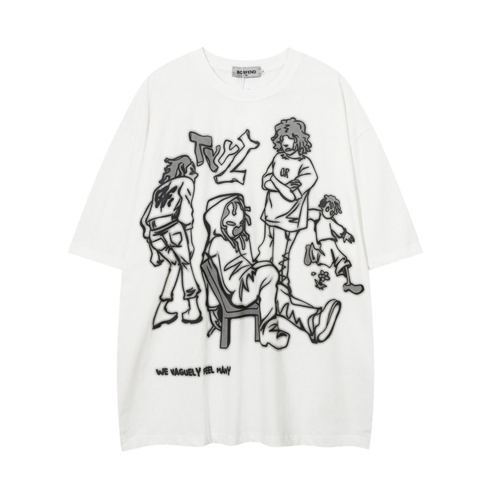 Other Anime Cartoon Graphic Oversized T Shirt Y2k Hoodie, Sweatshirt | PodTeesHub.com