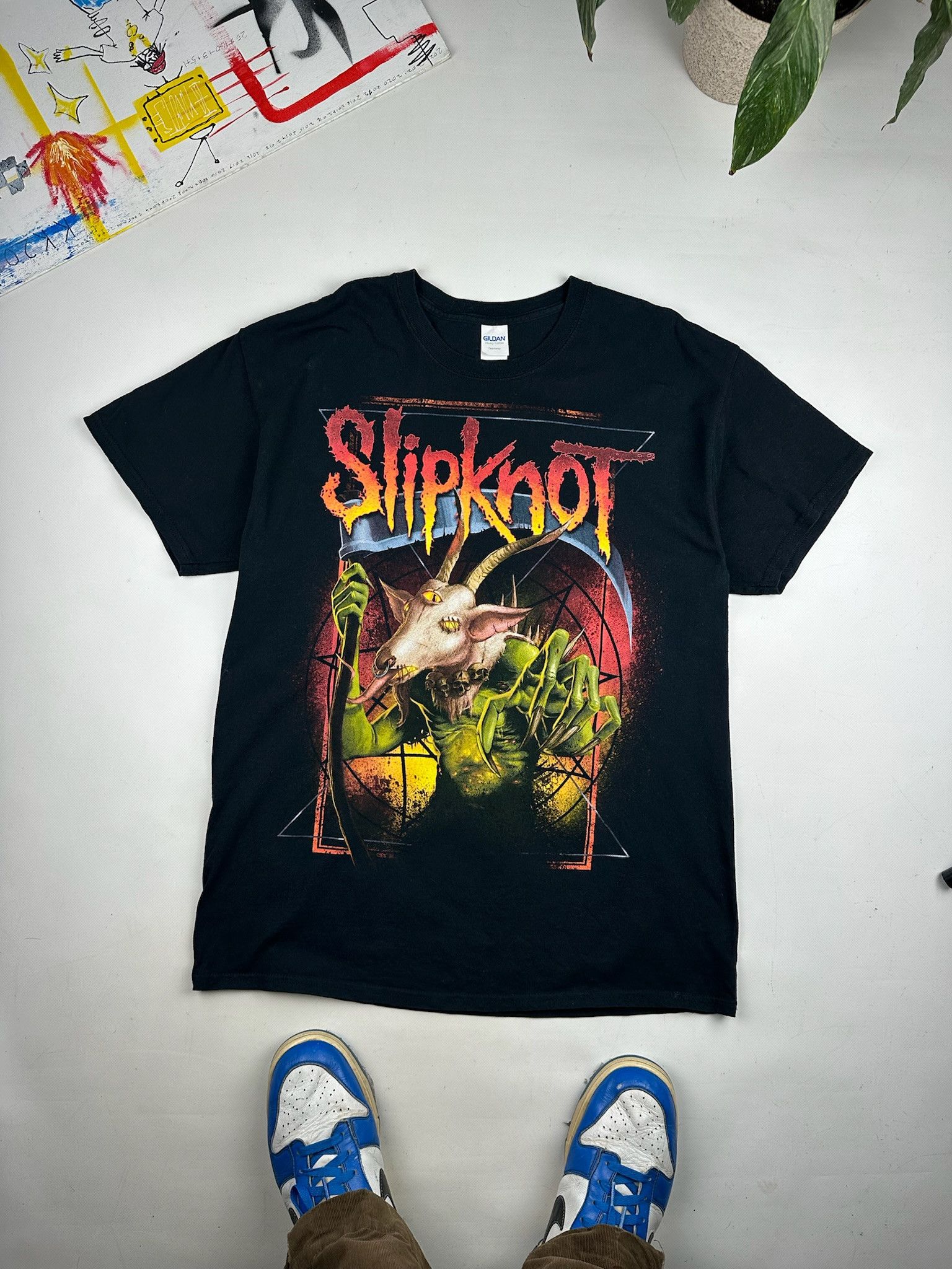 Band Tees Vintage 2000s Slipknot Rotting Goat Skeletons Band Tee Fruit Hoodie, Sweatshirt | PodTeesHub.com