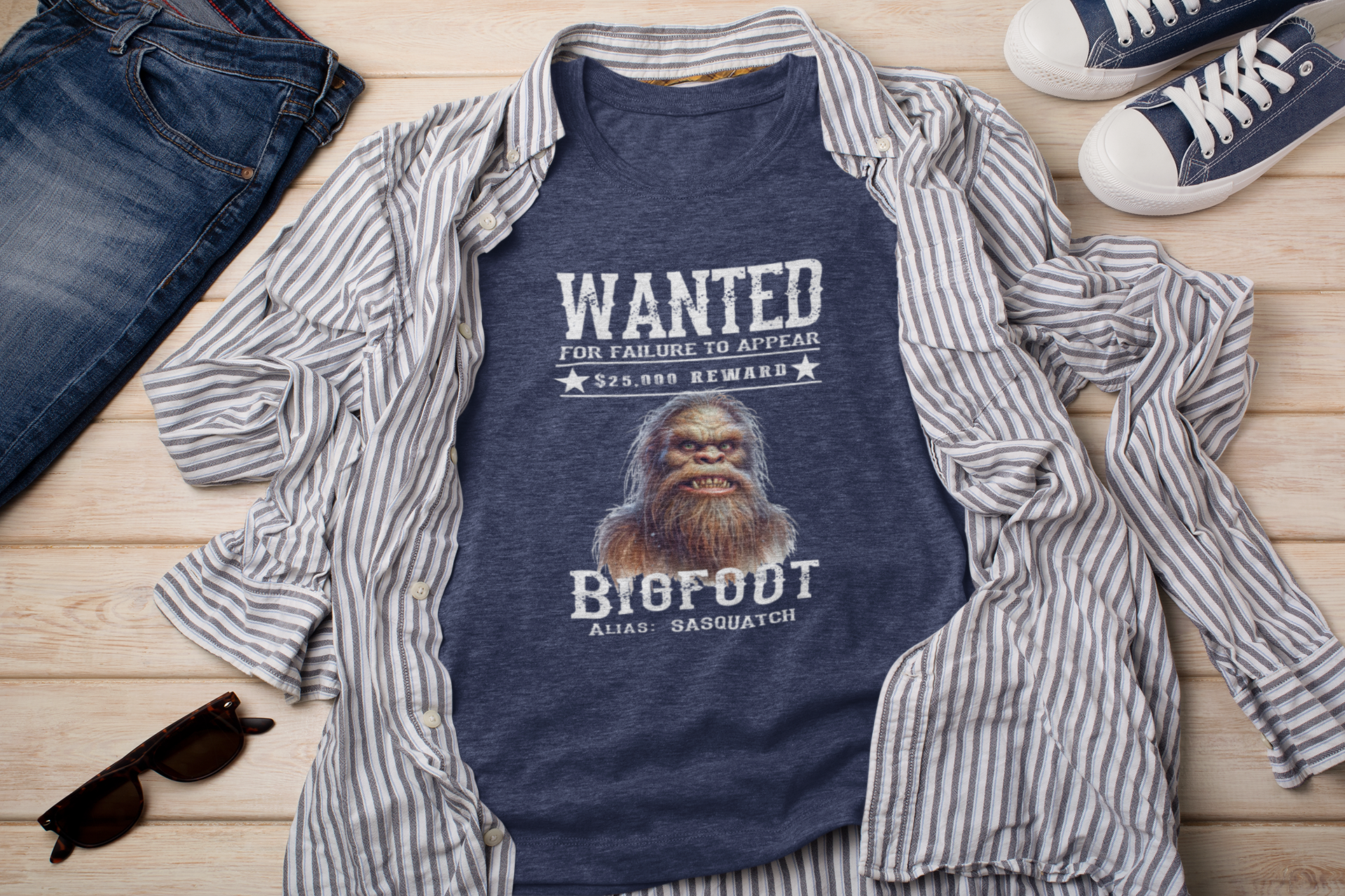 Bigfoot Wanted - Tshirt Bella Canvas - Pick Design/Color Hoodie, Sweatshirt | PodTeesHub.com