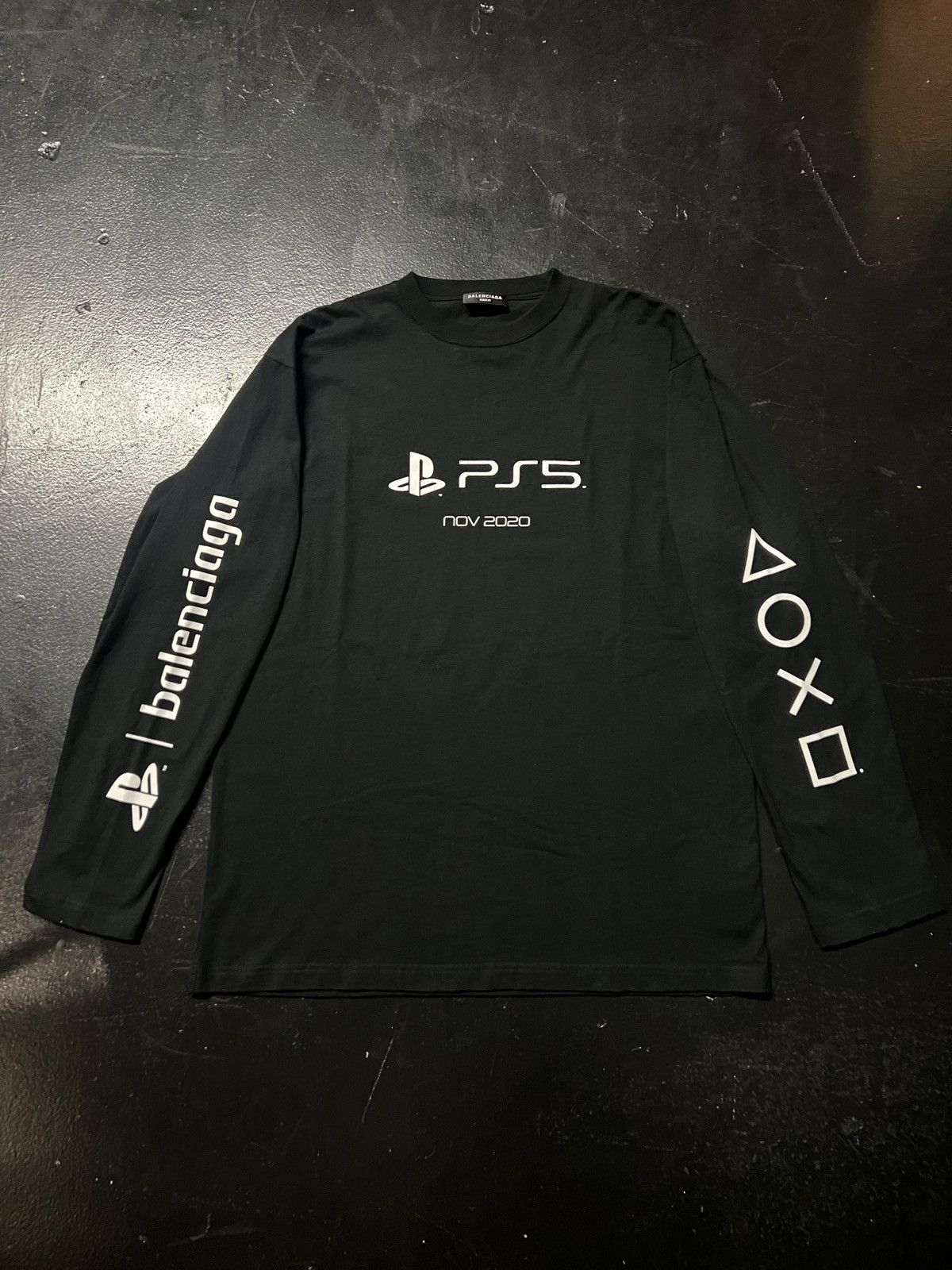 Balenciaga X Playstation Ps5 Long Sleeve Shirt Hoodie, Sweatshirt | PodTeesHub.com
