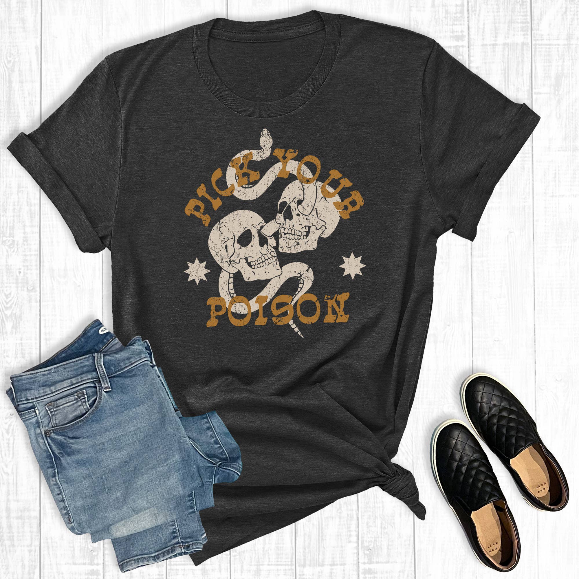 Western Pick Your Poison Graphic Tee Hoodie, Sweatshirt | PodTeesHub.com