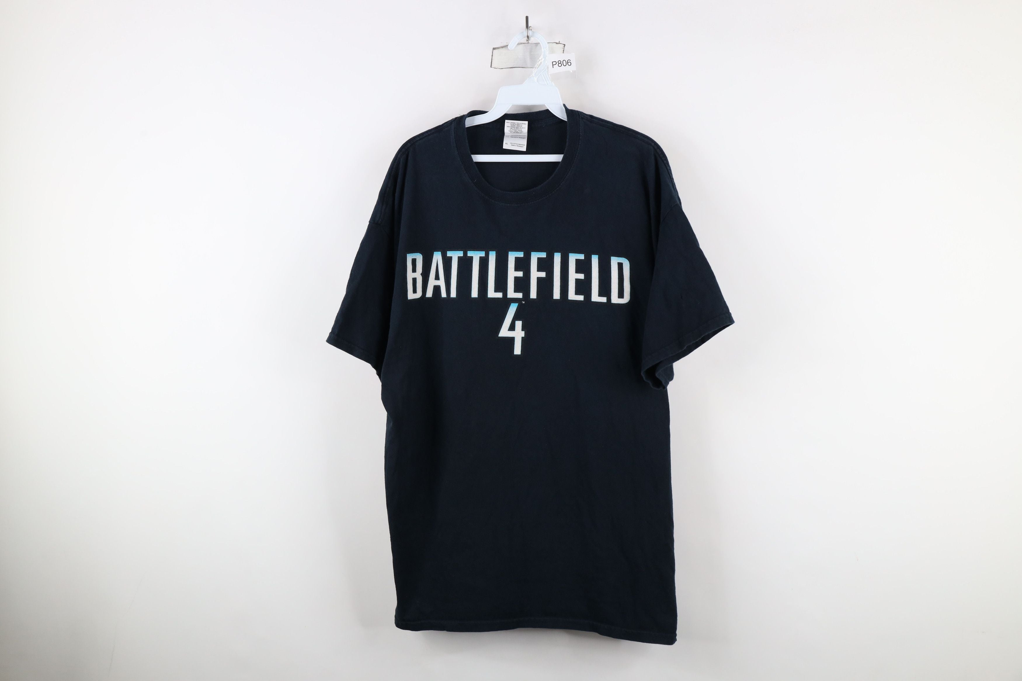 Vintage Y2k Spell Out Battlefield 4 Video Game T Shirt Black Hoodie, Sweatshirt | PodTeesHub.com