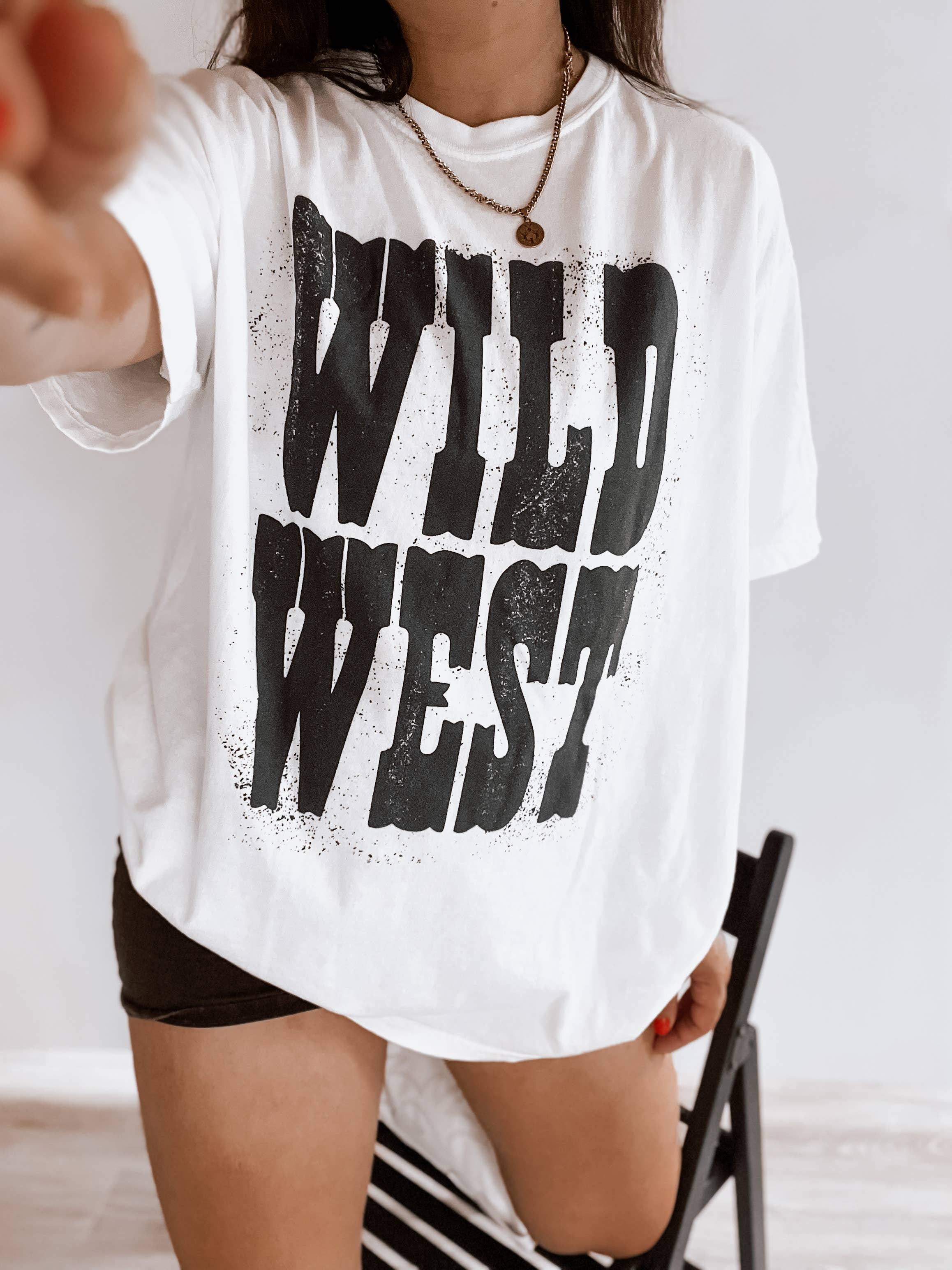 Wild West Bold Vintage Inspired Retro Graphic Tee - Ivory Hoodie, Sweatshirt | PodTeesHub.com