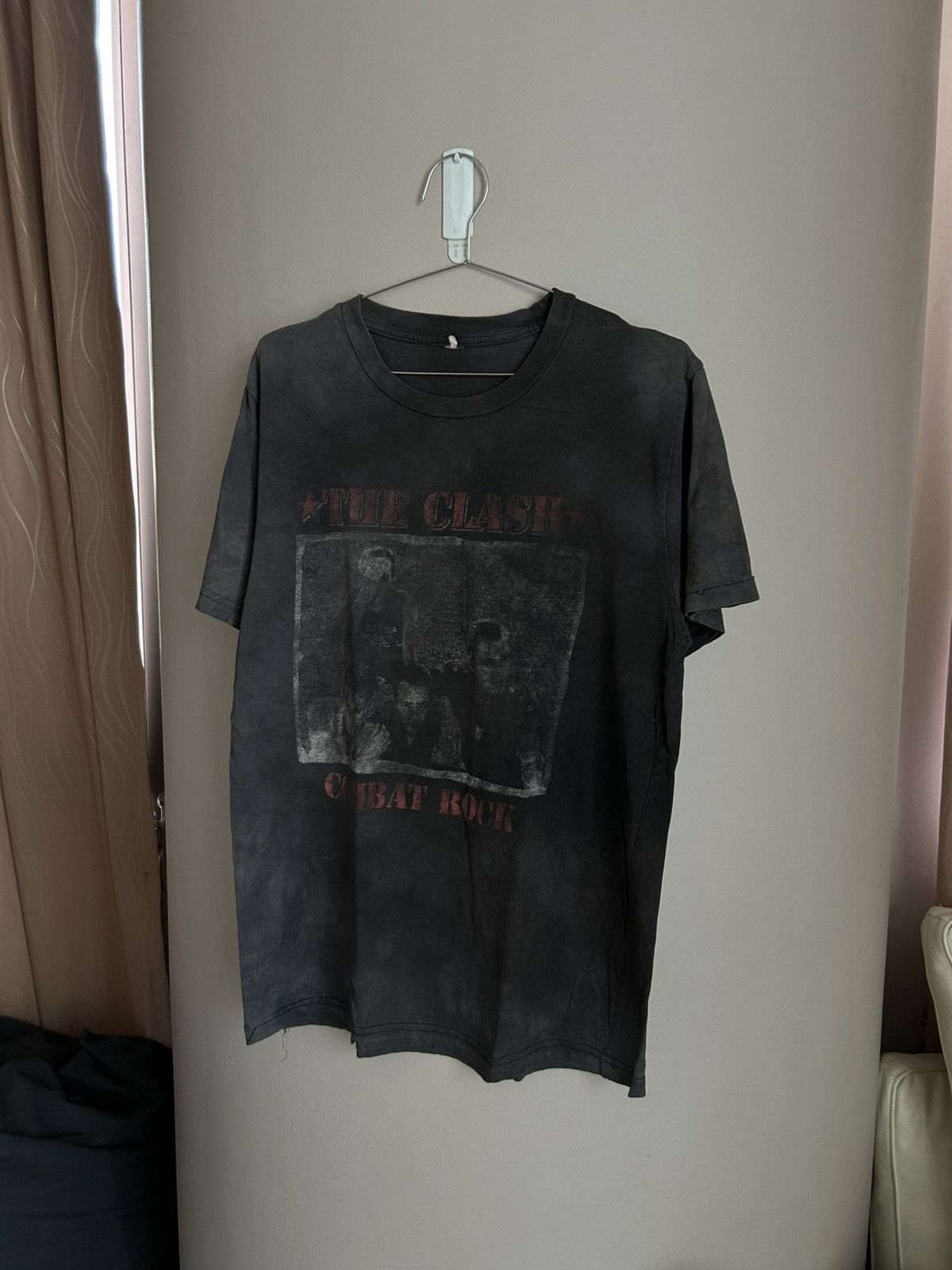 Band Tees Vintage Thrashed The Clash Combat Rock London Calling Shirt Hoodie, Sweatshirt | PodTeesHub.com