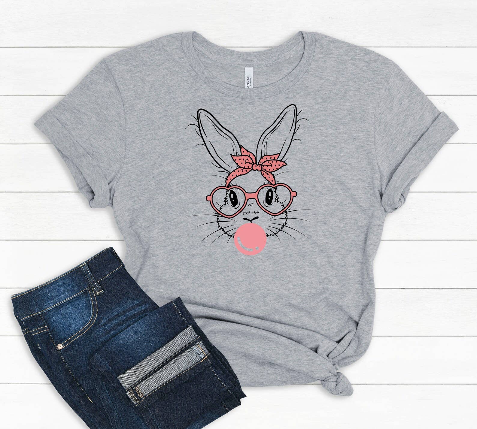 Bunny with Leopard Glasses T-Shirt Hoodie, Sweatshirt | PodTeesHub.com