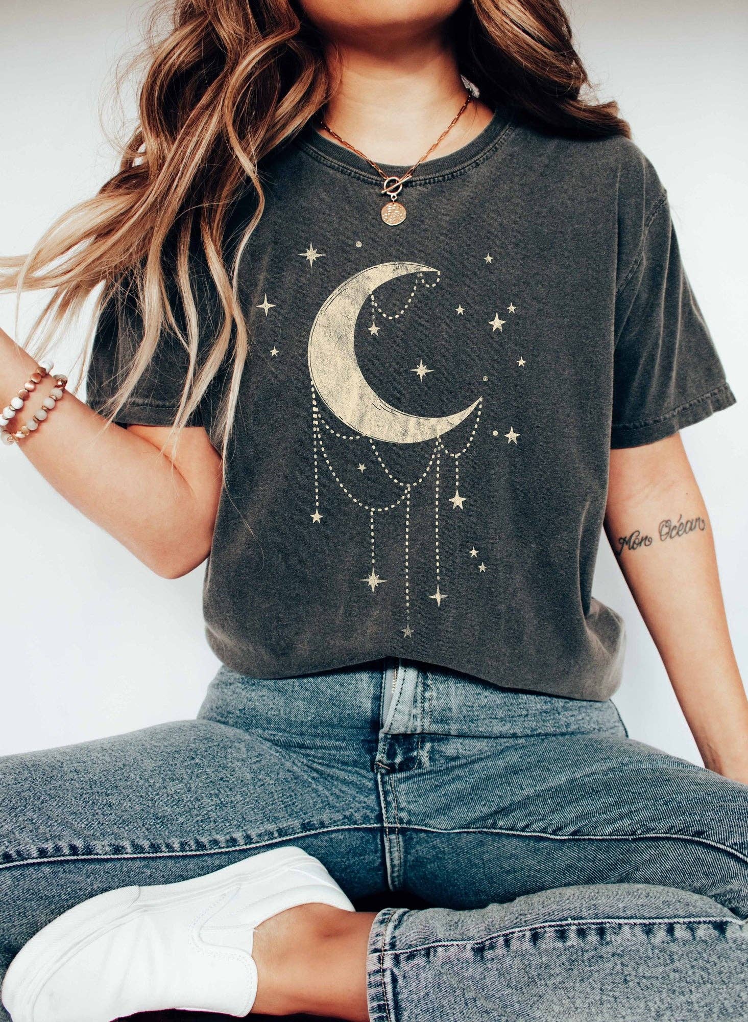 Moon Chain Celestial T-Shirt Hoodie, Sweatshirt | PodTeesHub.com