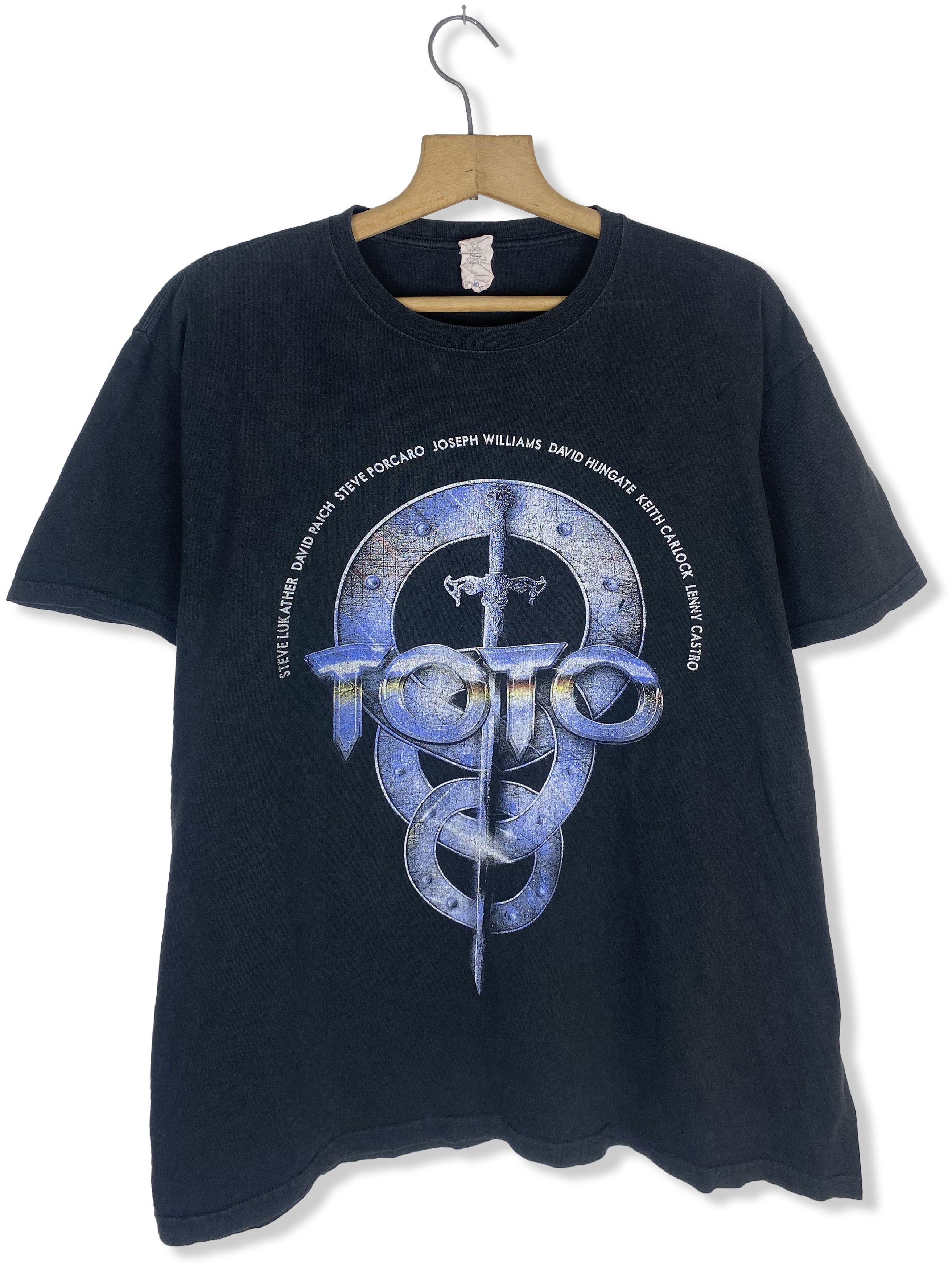 Band Tees 00s Vintage Toto Band Rock T Shirt Anvil Tag M Hoodie, Sweatshirt | PodTeesHub.com