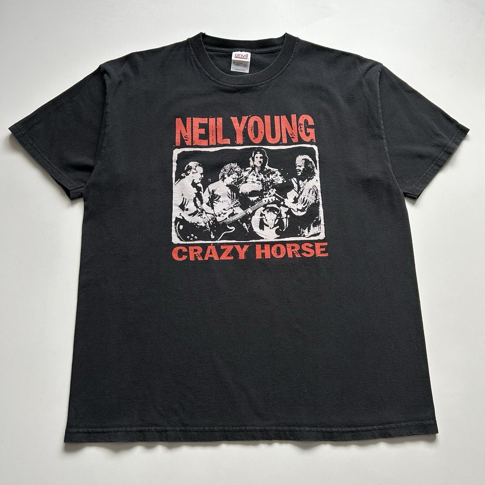 Vintage Neil Young T Shirt Large Crazy Horse 2003 Band Tee Hoodie, Sweatshirt | PodTeesHub.com