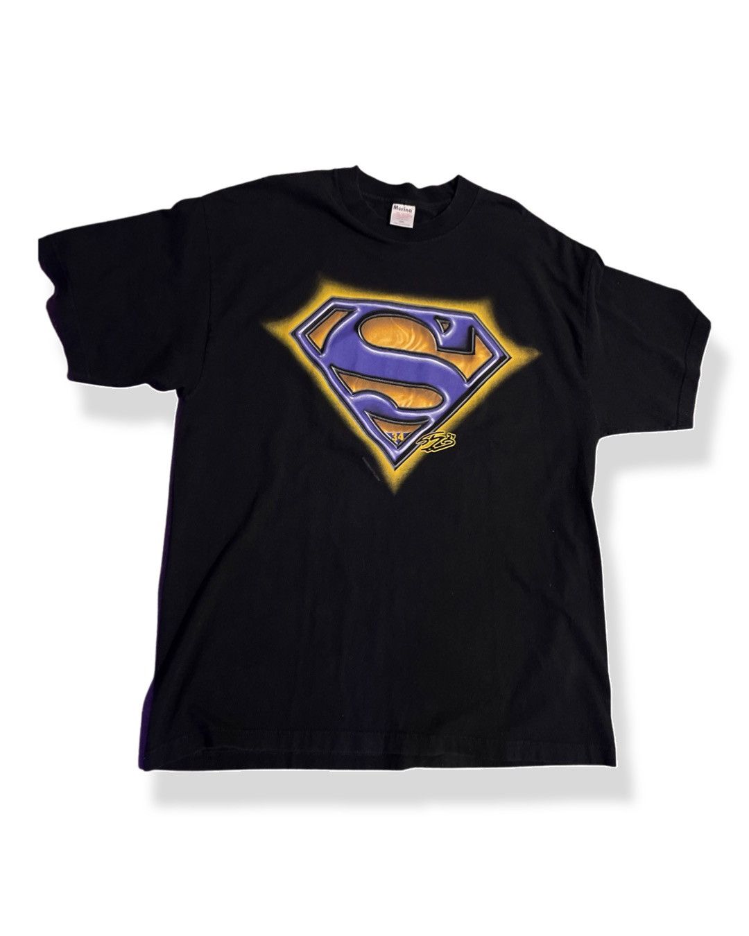 Vintage Rare Shaq Lakers Superman Tee Hoodie, Sweatshirt | PodTeesHub.com