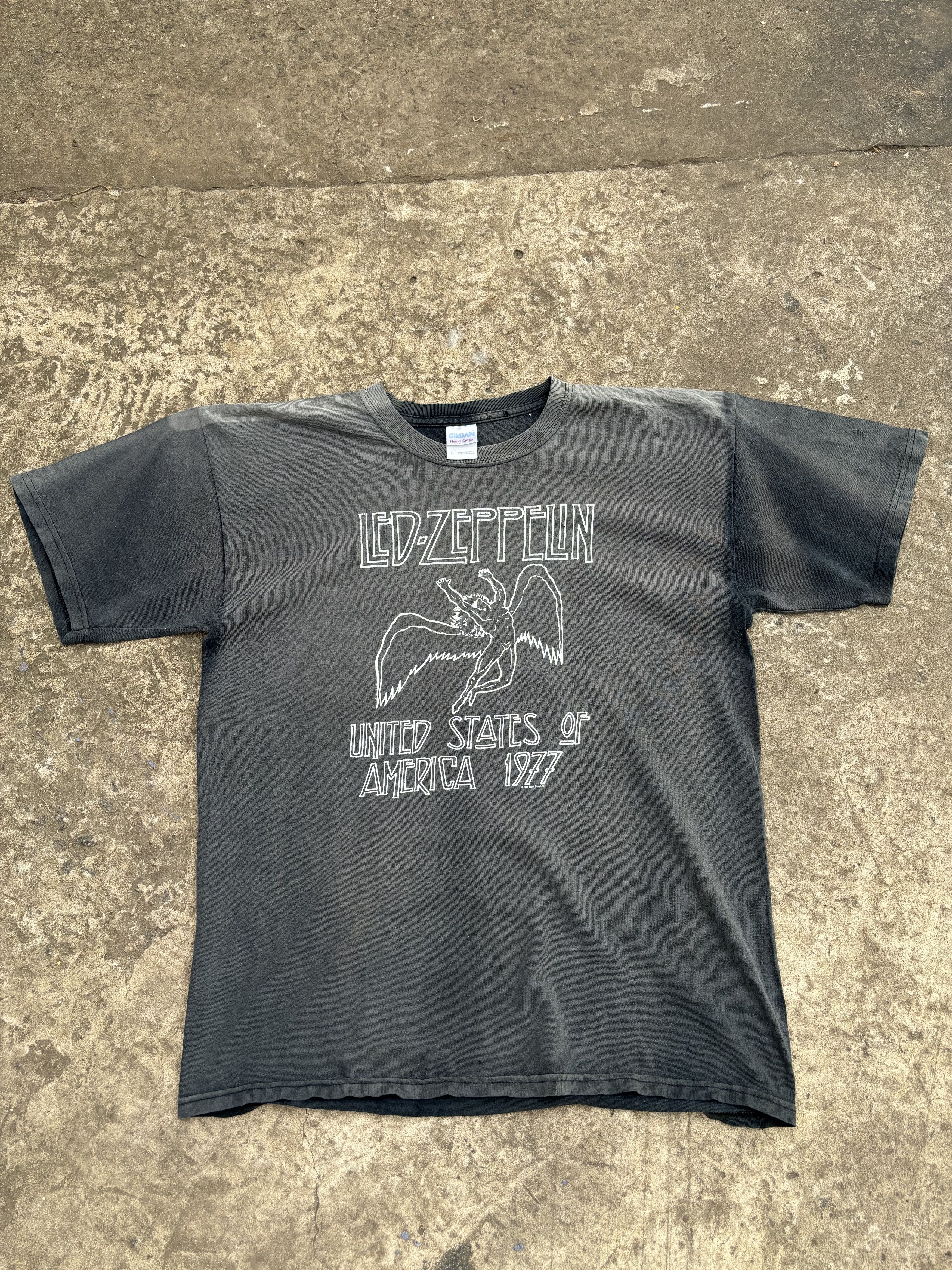 Zeppelin 2000 Led Zeppelin United States Of America Black Faded Tee Hoodie, Sweatshirt | PodTeesHub.com