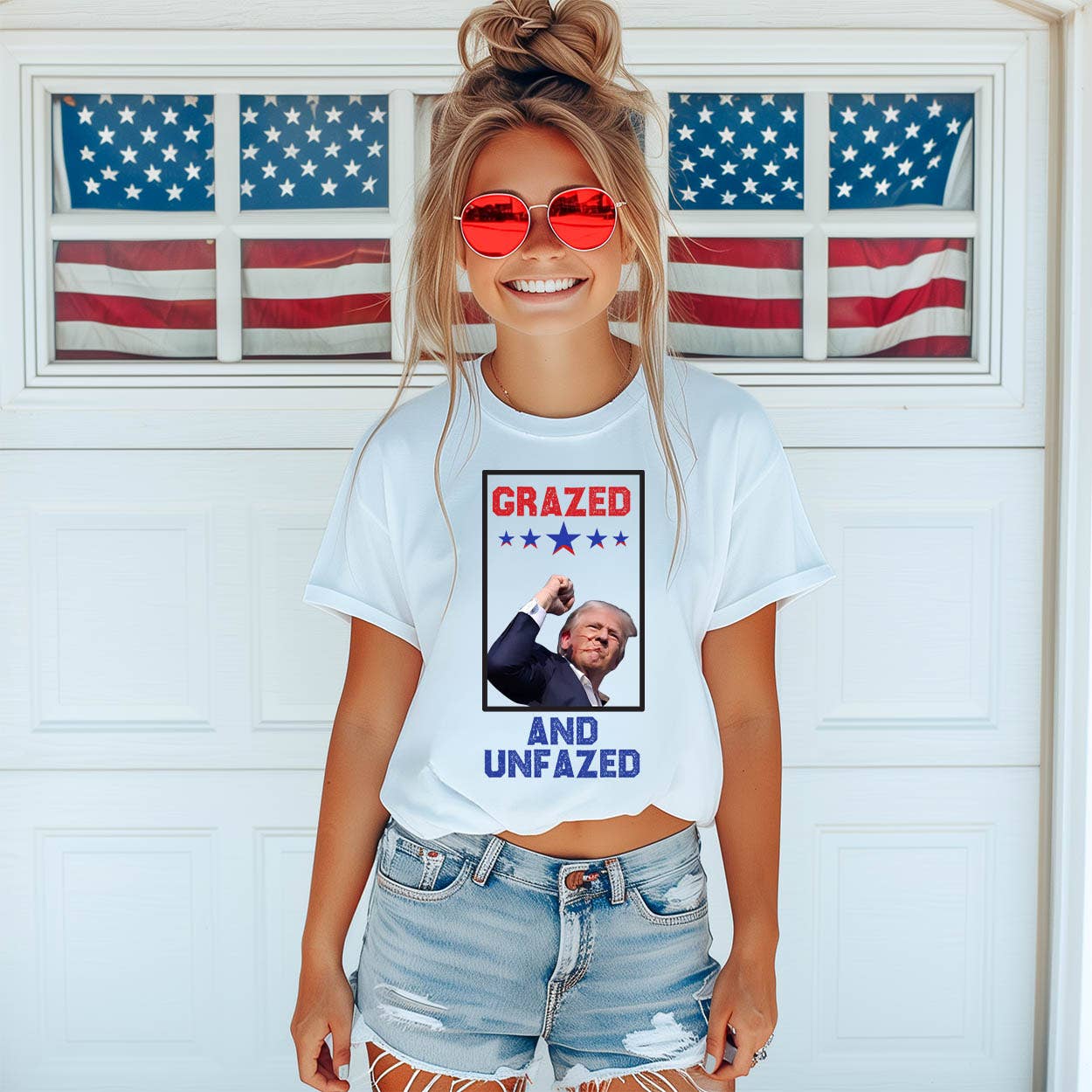 Grazed and Unfazed - Trump Graphic Tee Hoodie, Sweatshirt | PodTeesHub.com