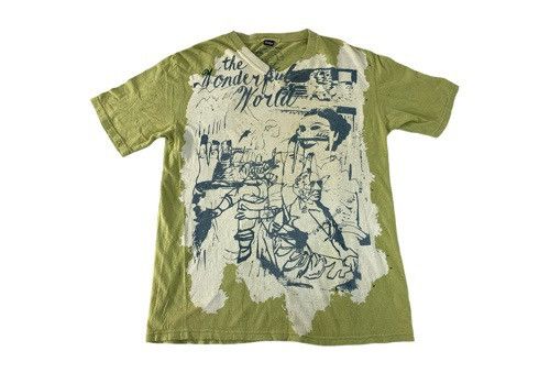 Japanese Brand Hype Rallys Wonderfull Worlds Big Logo V Neck Printed Tee Hoodie, Sweatshirt | PodTeesHub.com
