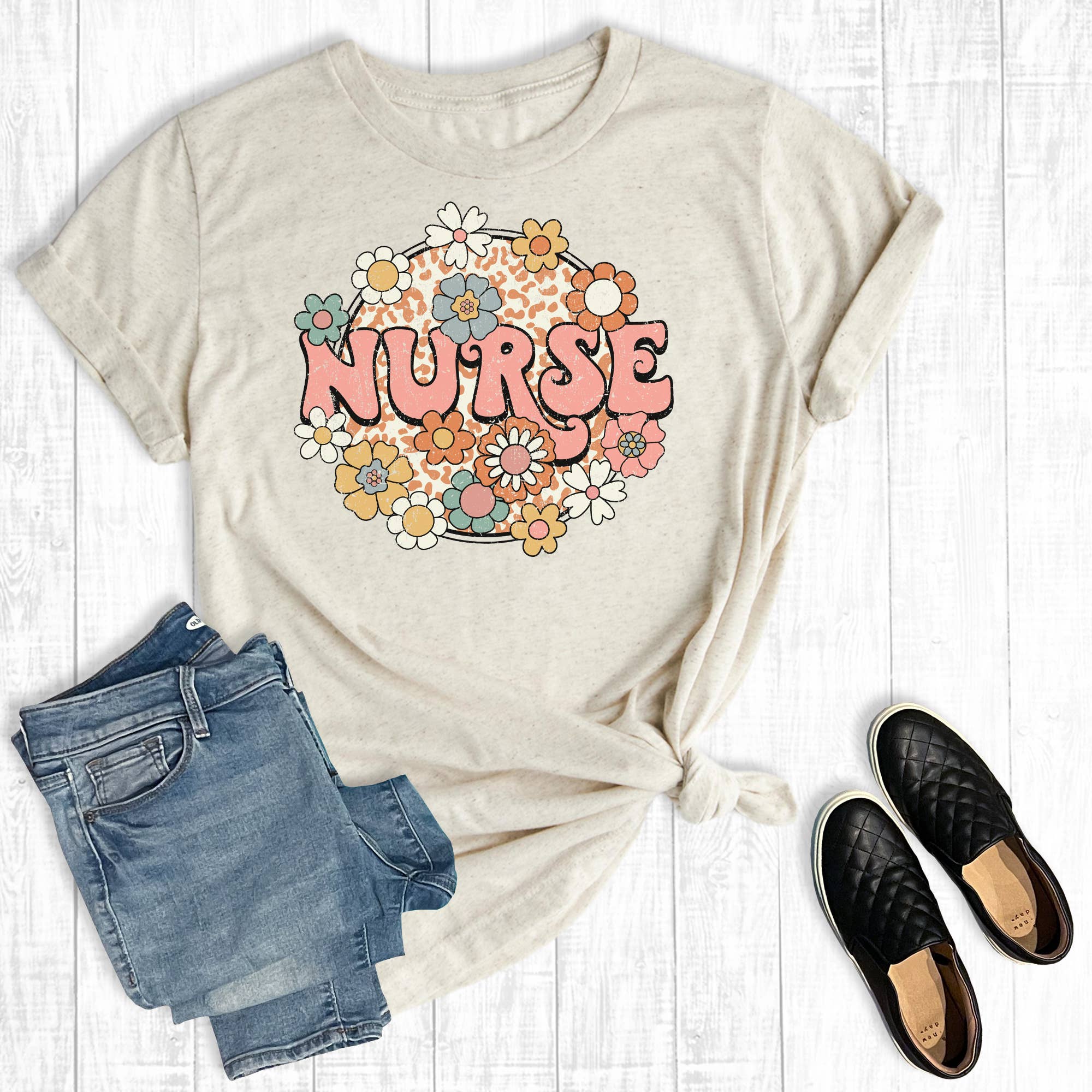 Retro Groovy Nurse Graphic Tee Hoodie, Sweatshirt | PodTeesHub.com