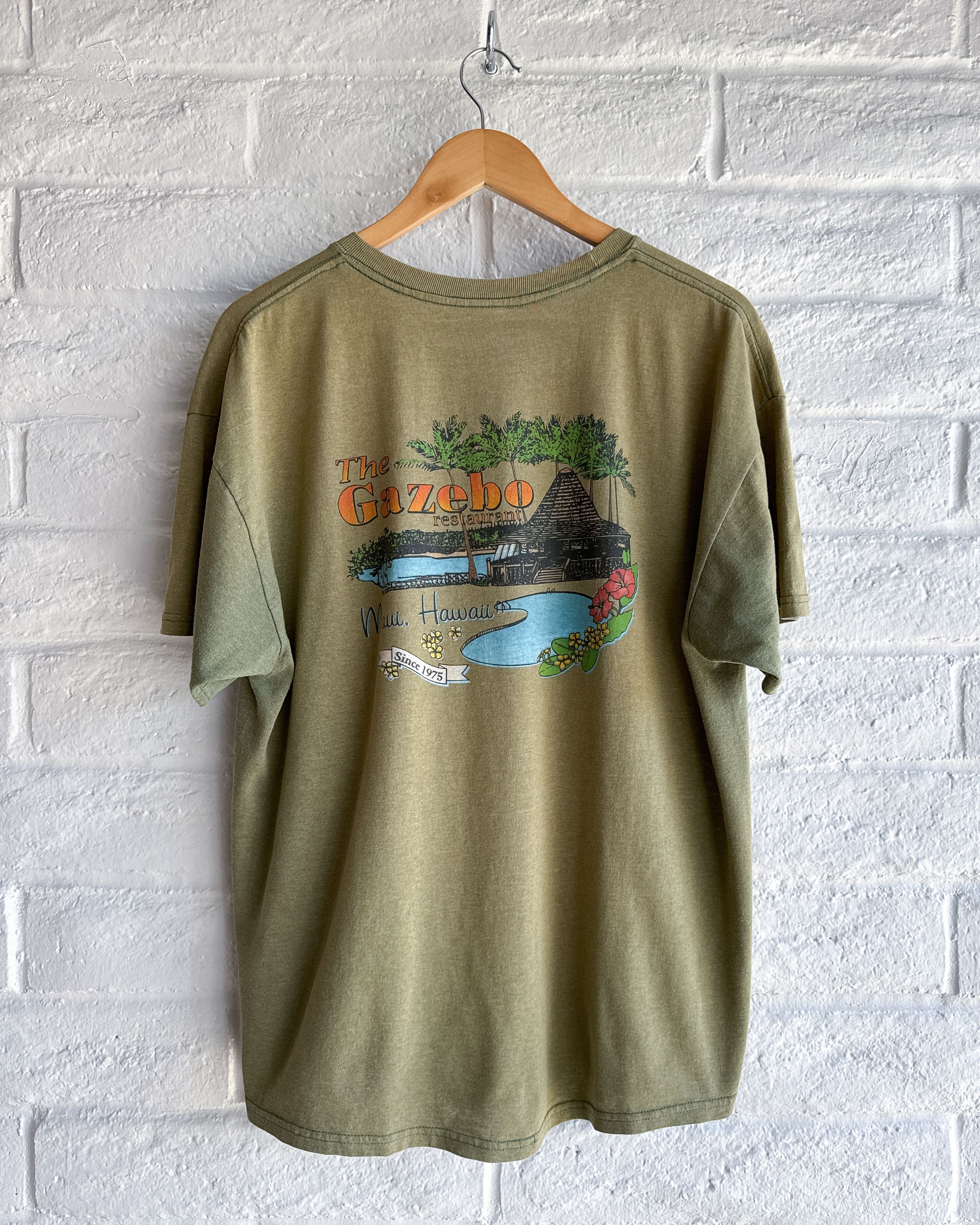 Vintage Sun Faded The Gazebo Restaurant Maui Hawaii T Shirt Y2k Hoodie, Sweatshirt | PodTeesHub.com