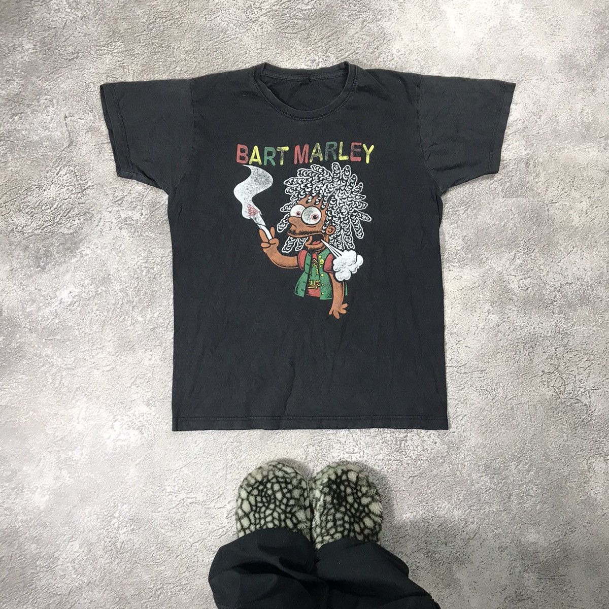 Vintage Y2k Adult Bart Marley Smoking Weed Puff Funny Tee Hoodie, Sweatshirt | PodTeesHub.com