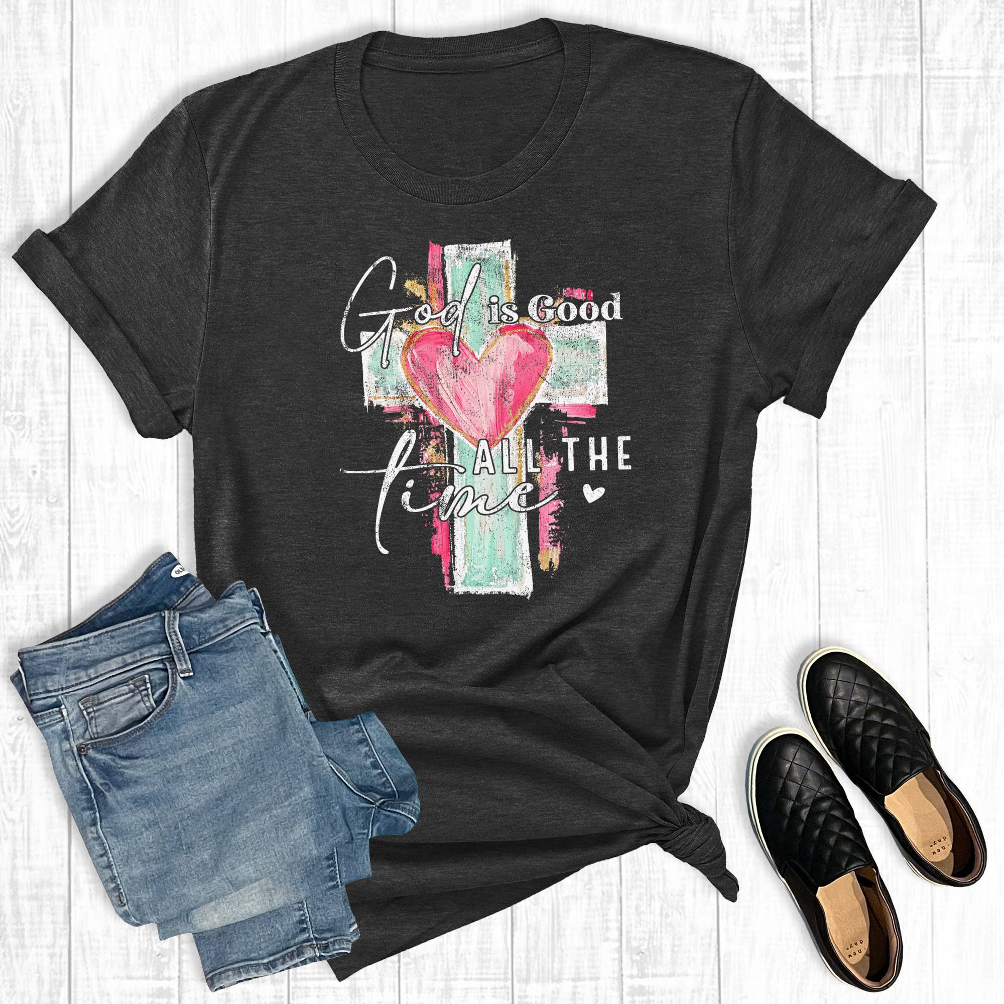 Retro Faith God Is Good Graphic Tee Hoodie, Sweatshirt | PodTeesHub.com
